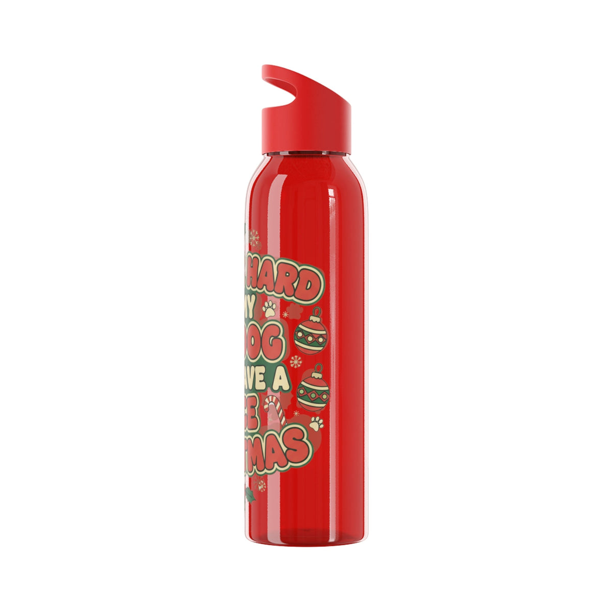 I Work Hard So My Dog Can Have a Nice Christmas Water Bottle | Festive Dog Lover Bottle - SJM Print Store