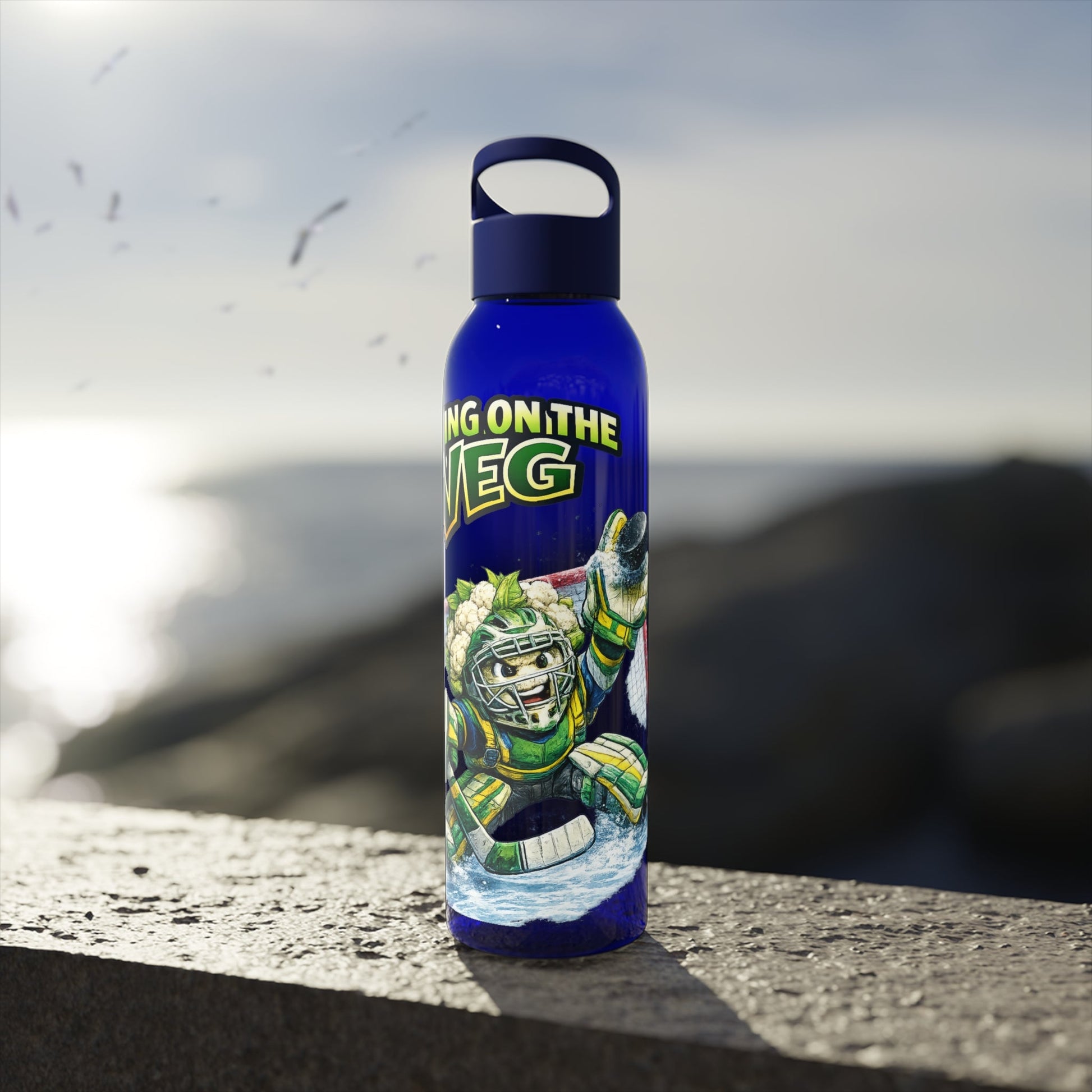Ice Hockey Cauliflower Water Bottle - SJM Print Store