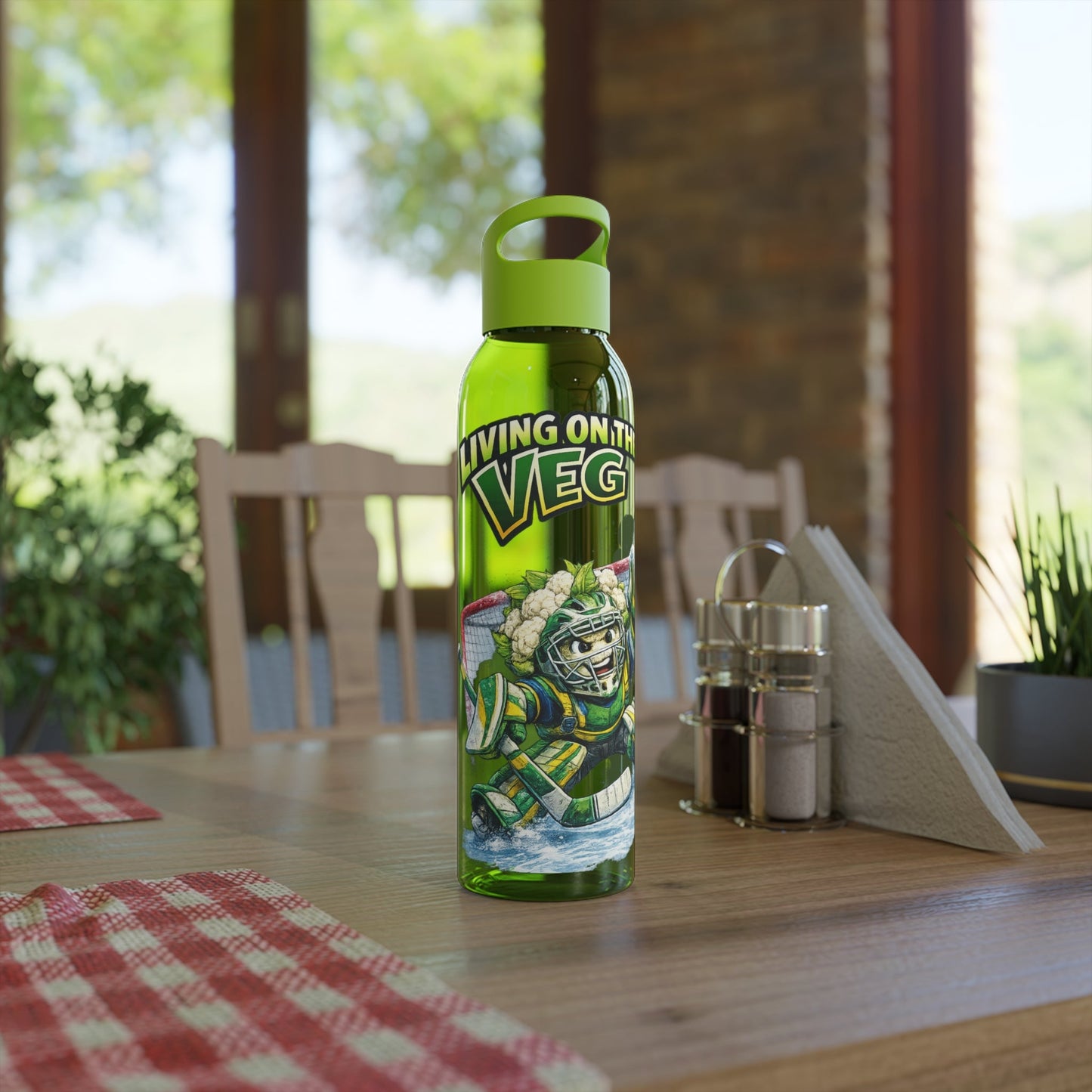 Ice Hockey Cauliflower Water Bottle - SJM Print Store
