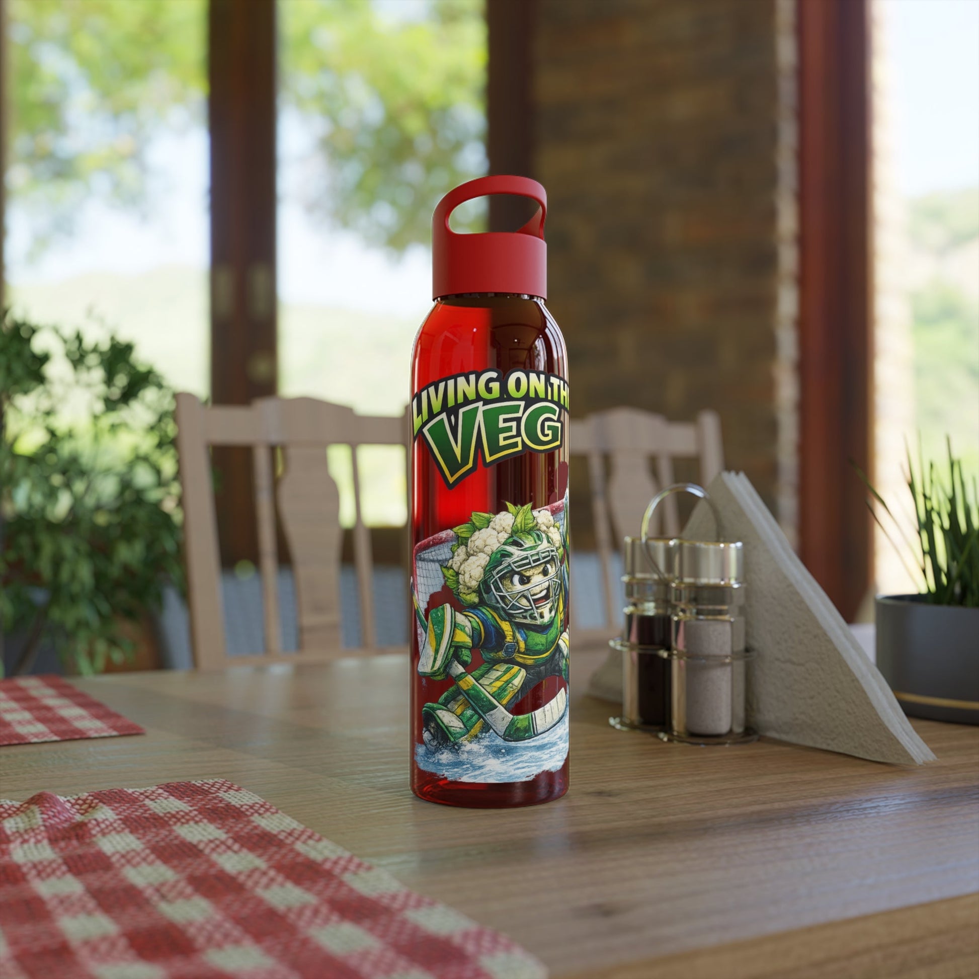Ice Hockey Cauliflower Water Bottle - SJM Print Store