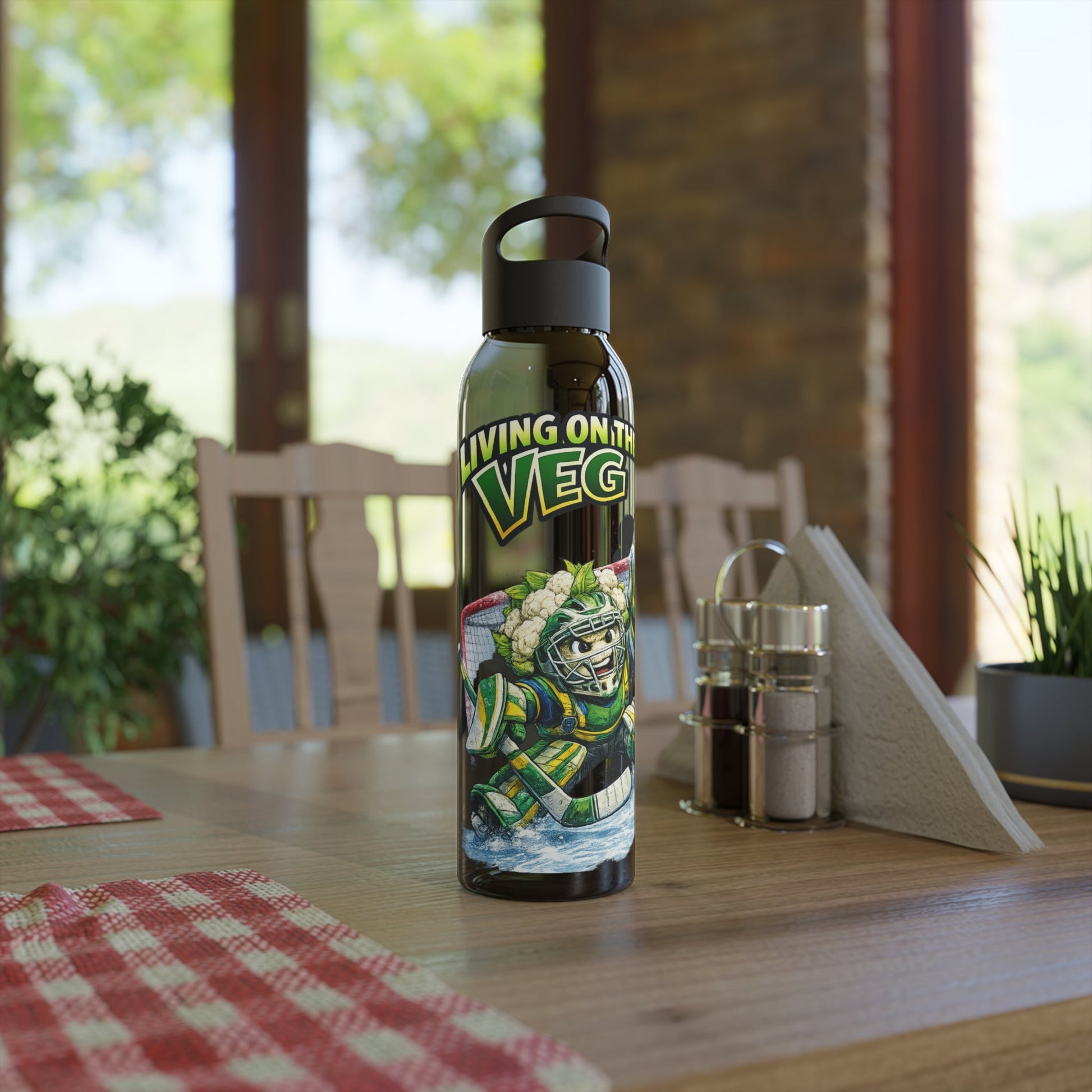 Ice Hockey Cauliflower Water Bottle - SJM Print Store