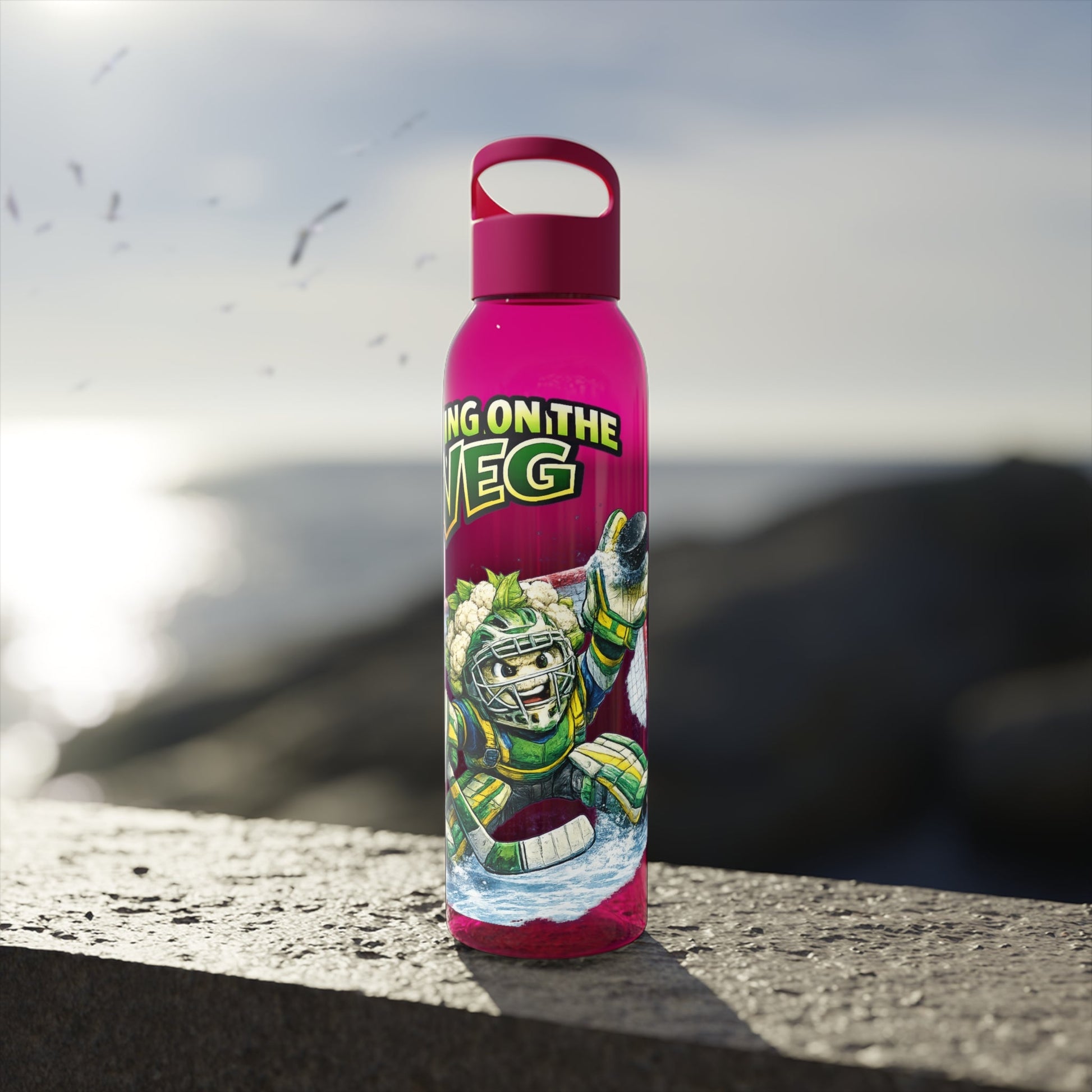 Ice Hockey Cauliflower Water Bottle - SJM Print Store