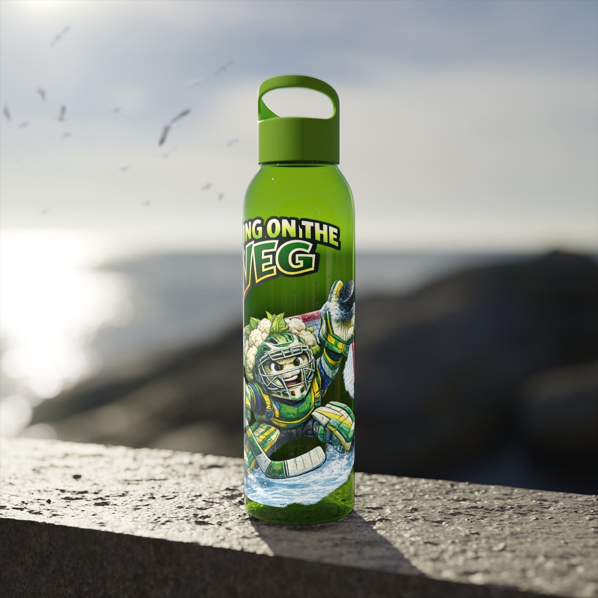 Ice Hockey Cauliflower Water Bottle - SJM Print Store