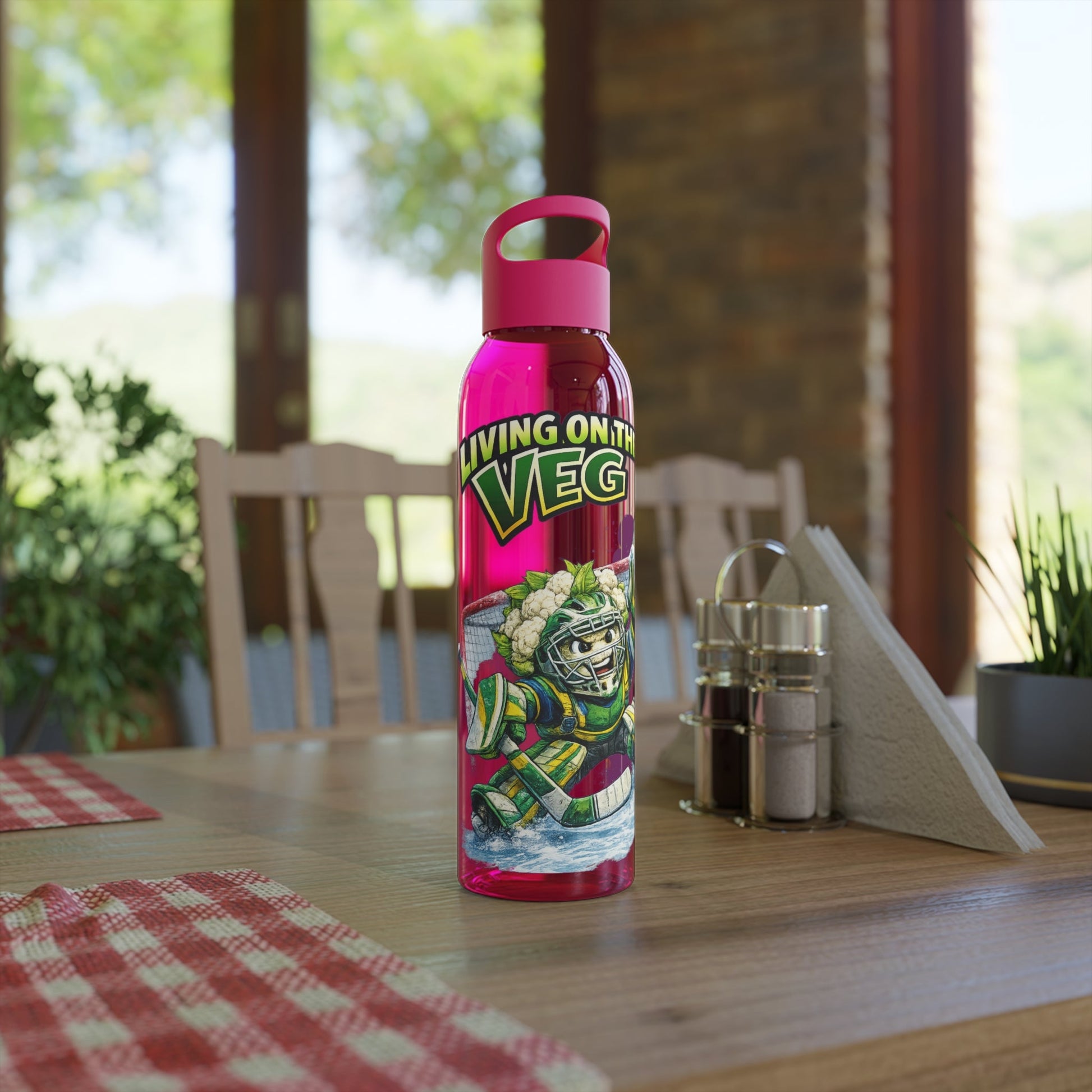 Ice Hockey Cauliflower Water Bottle - SJM Print Store