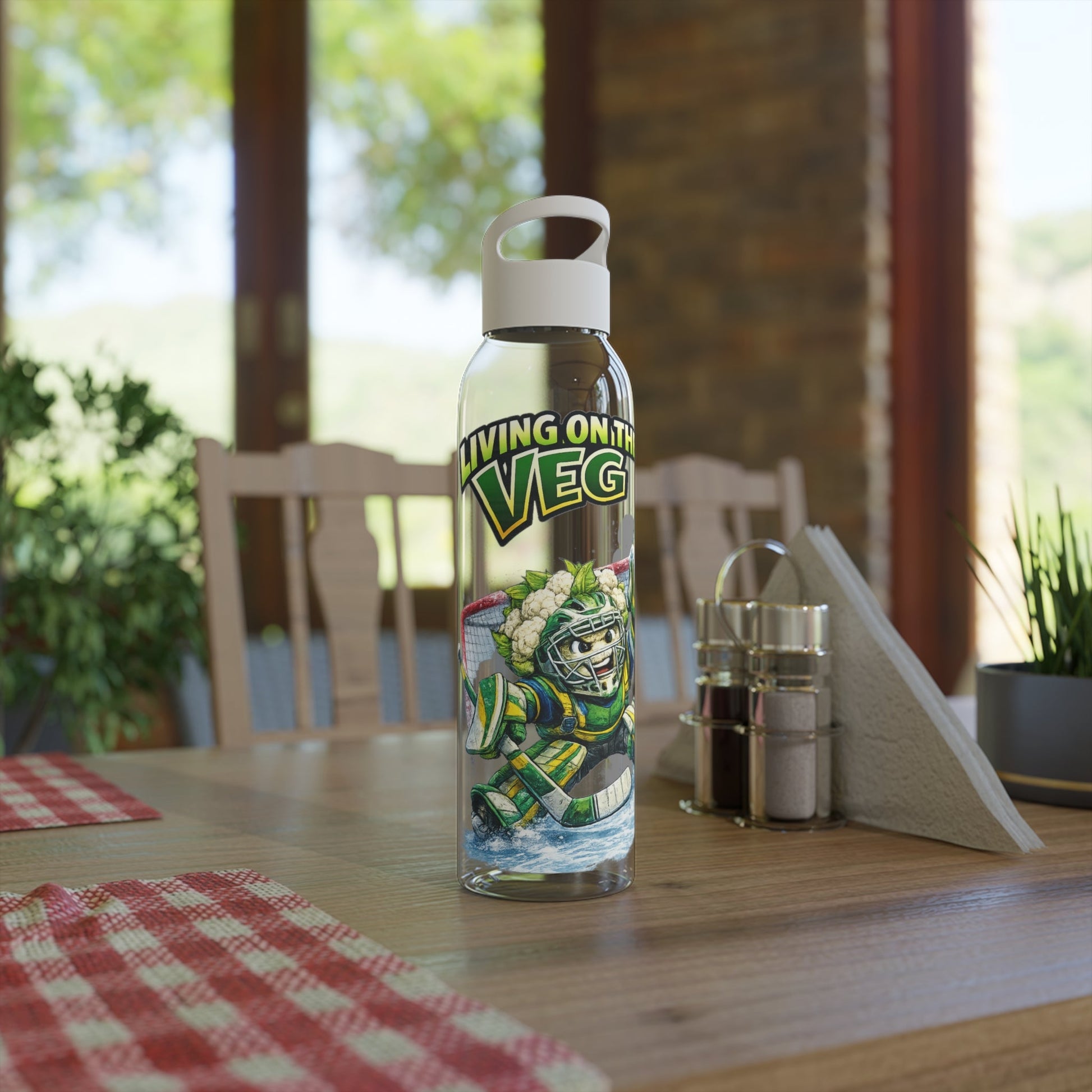 Ice Hockey Cauliflower Water Bottle - SJM Print Store