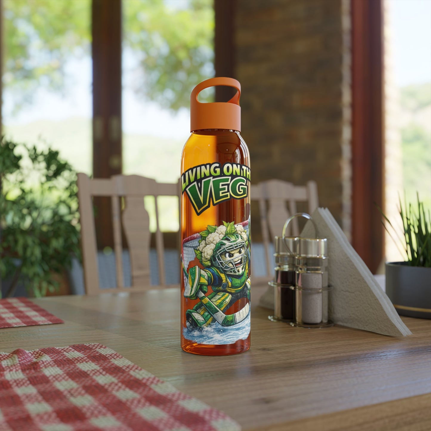 Ice Hockey Cauliflower Water Bottle - SJM Print Store