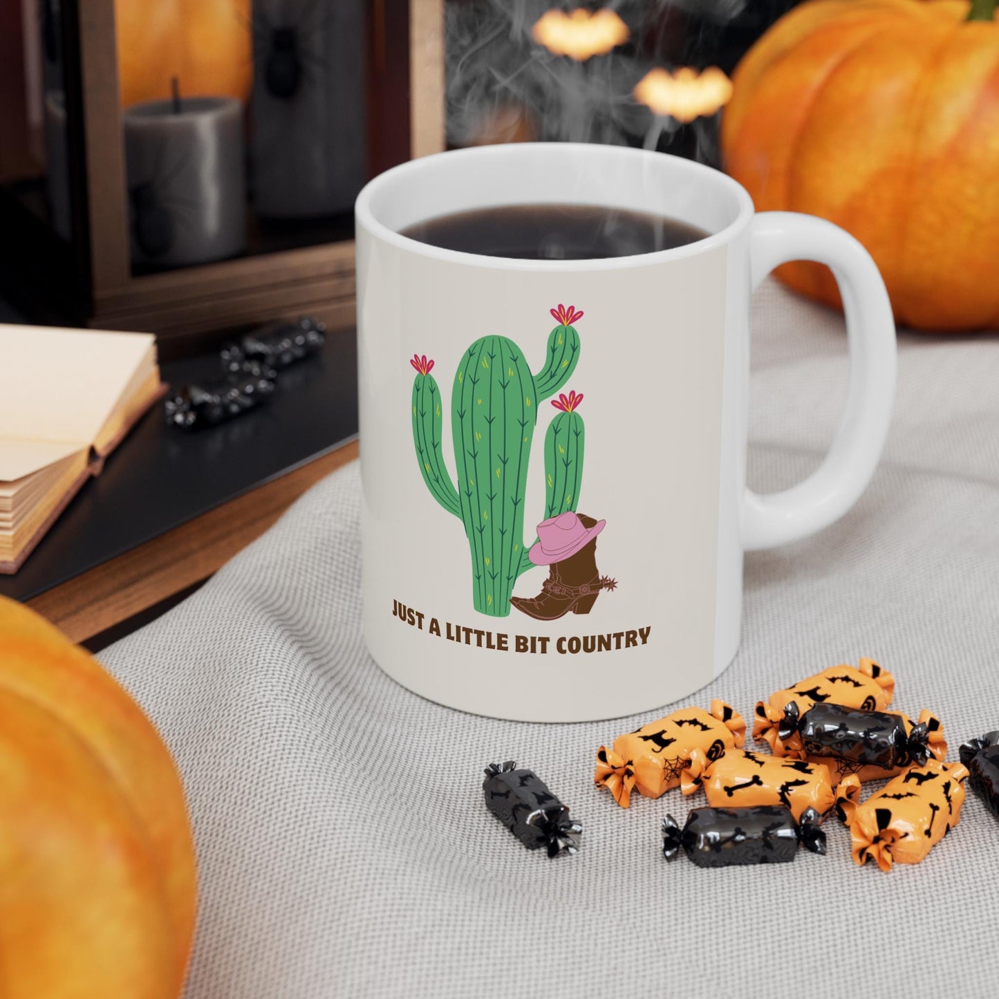 Just a Little Bit Country Ceramic Coffee Cup - 11oz & 15oz, Cute Cactus Mug, Perfect Gift for Cowgirl Lovers, Western Decor, Coffee [...]