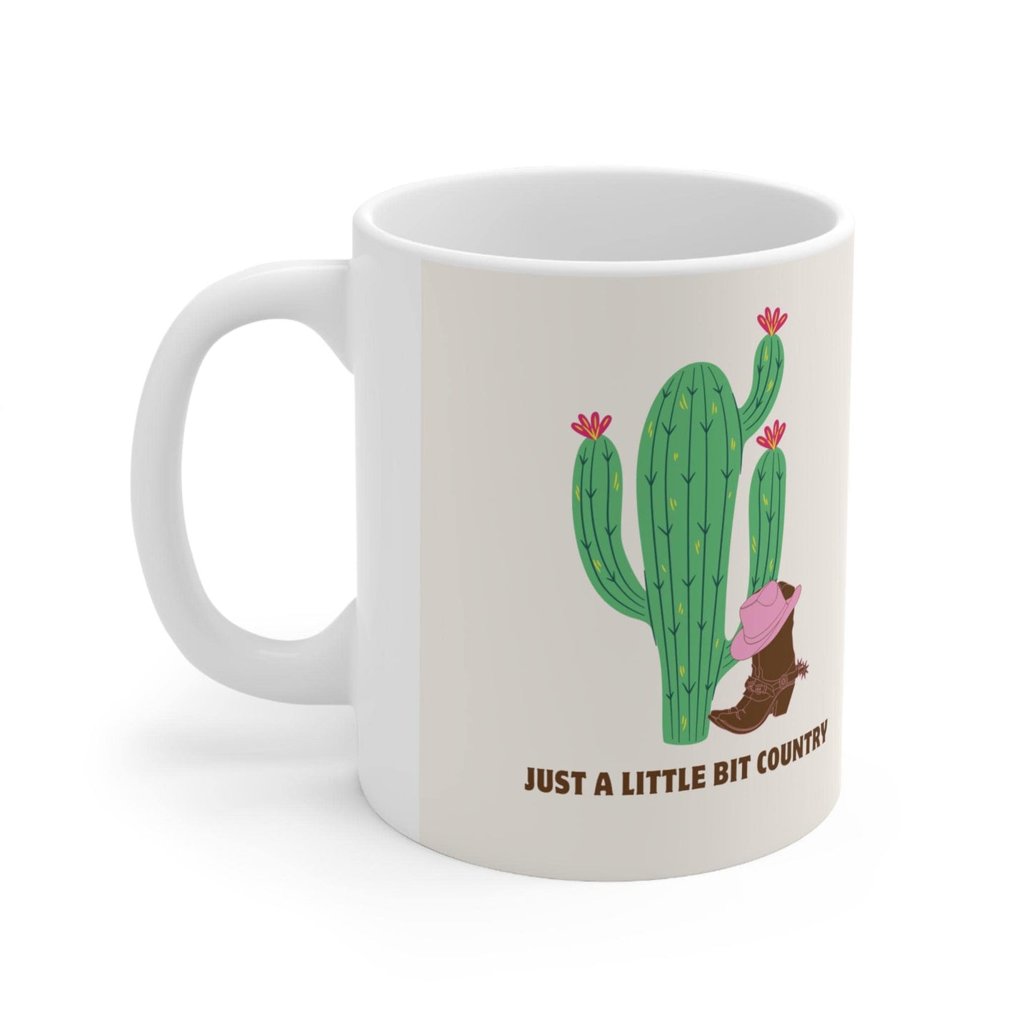 Just a Little Bit Country Ceramic Coffee Cup - 11oz & 15oz, Cute Cactus Mug, Perfect Gift for Cowgirl Lovers, Western Decor, Coffee [...]