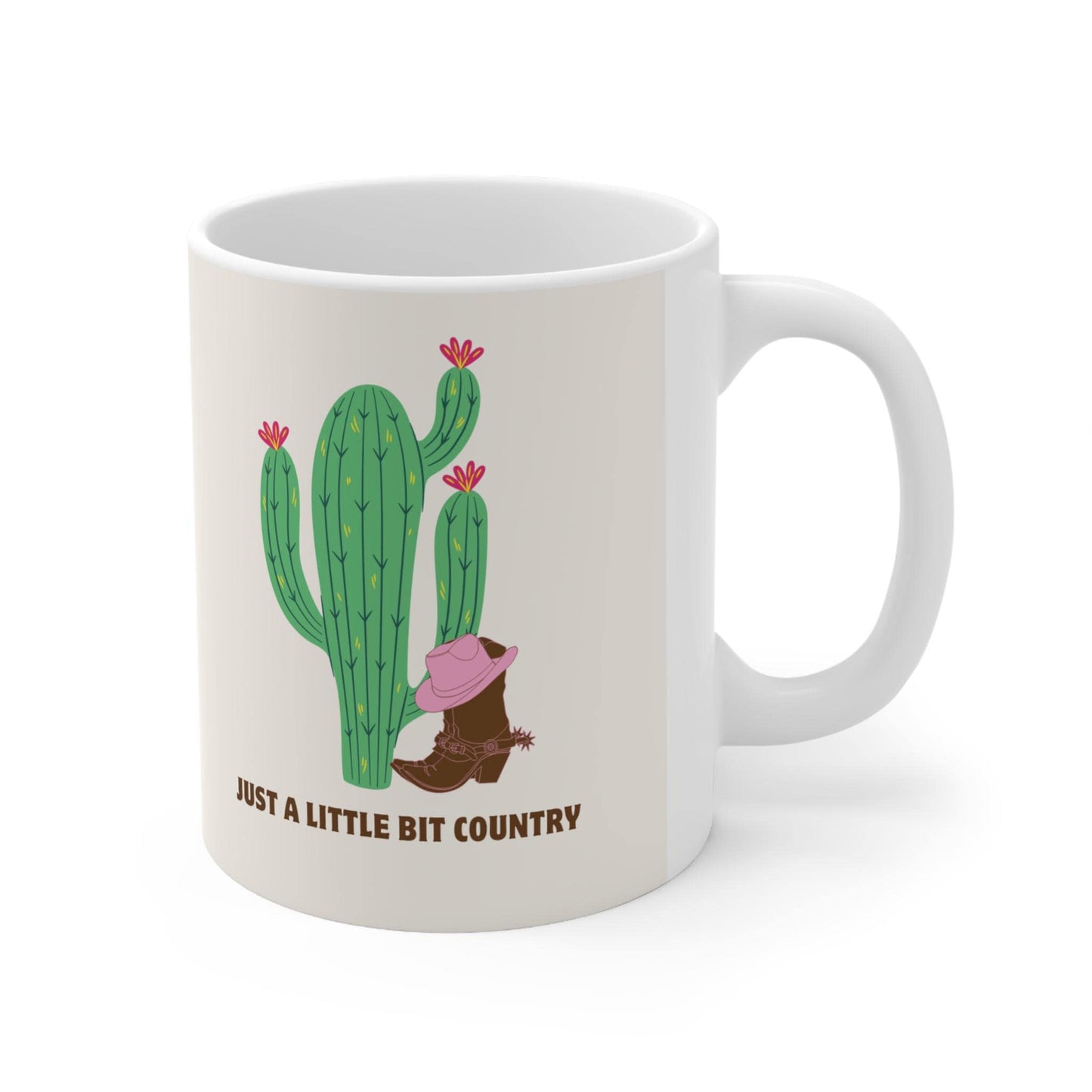 Just a Little Bit Country Ceramic Coffee Cup - 11oz & 15oz, Cute Cactus Mug, Perfect Gift for Cowgirl Lovers, Western Decor, Coffee [...]