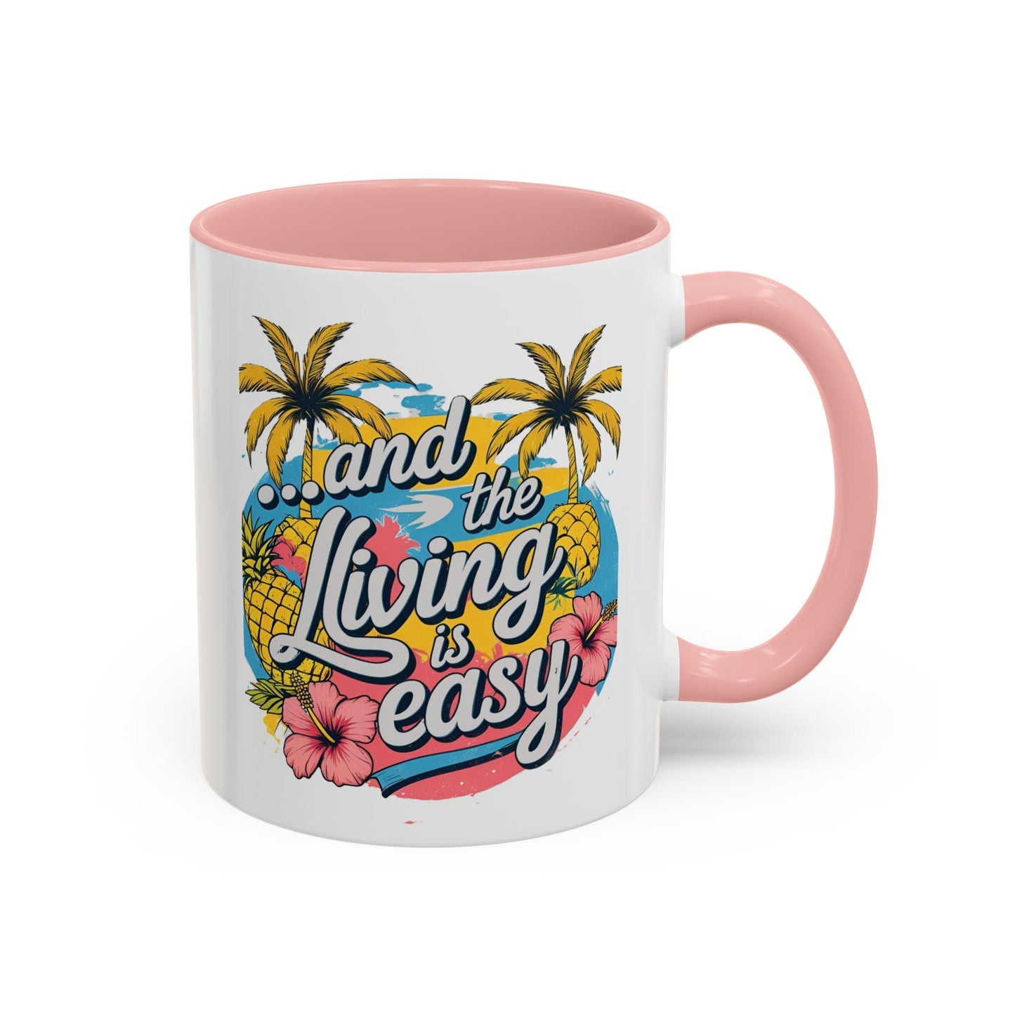 Tropical Coffee Mug with Fun Tropical Design, Perfect for Summer, Gifts for Coffee Lovers, Vacation Vibes, Relaxation