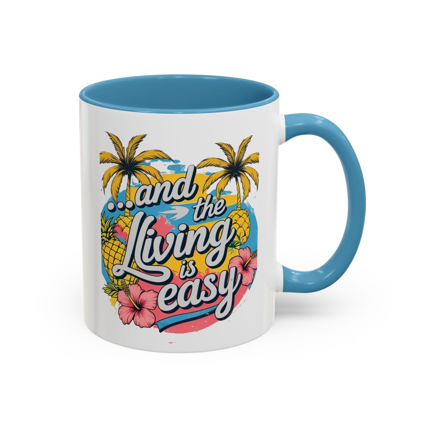 Tropical Coffee Mug with Fun Tropical Design, Perfect for Summer, Gifts for Coffee Lovers, Vacation Vibes, Relaxation