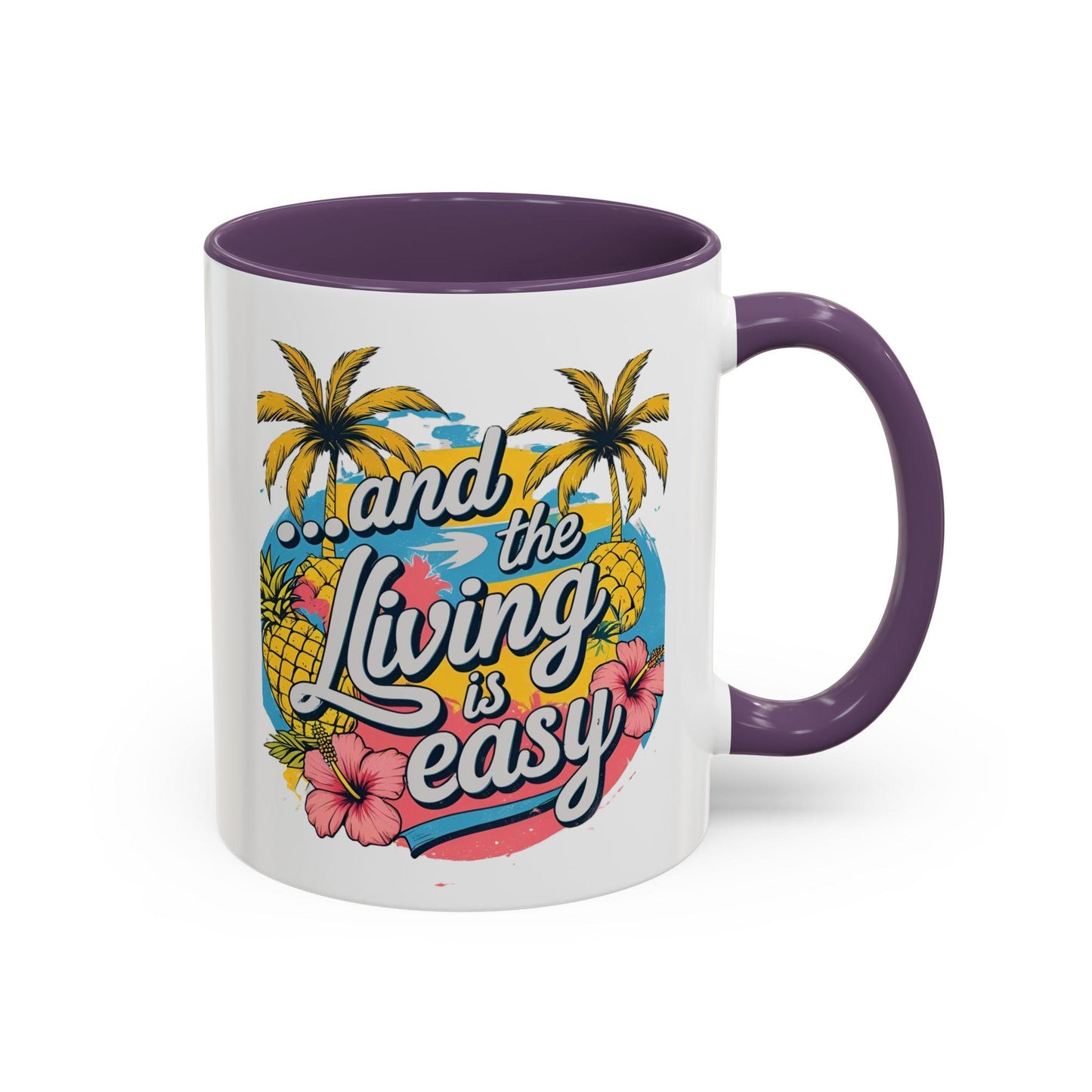 Tropical Coffee Mug with Fun Tropical Design, Perfect for Summer, Gifts for Coffee Lovers, Vacation Vibes, Relaxation