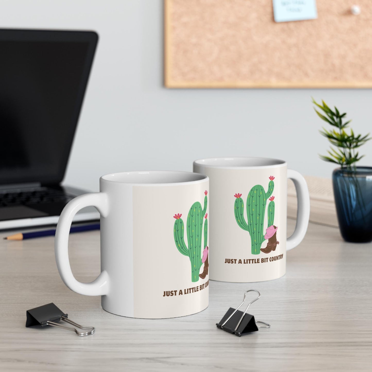 Just a Little Bit Country Ceramic Coffee Cup - 11oz & 15oz, Cute Cactus Mug, Perfect Gift for Cowgirl Lovers, Western Decor, Coffee [...]