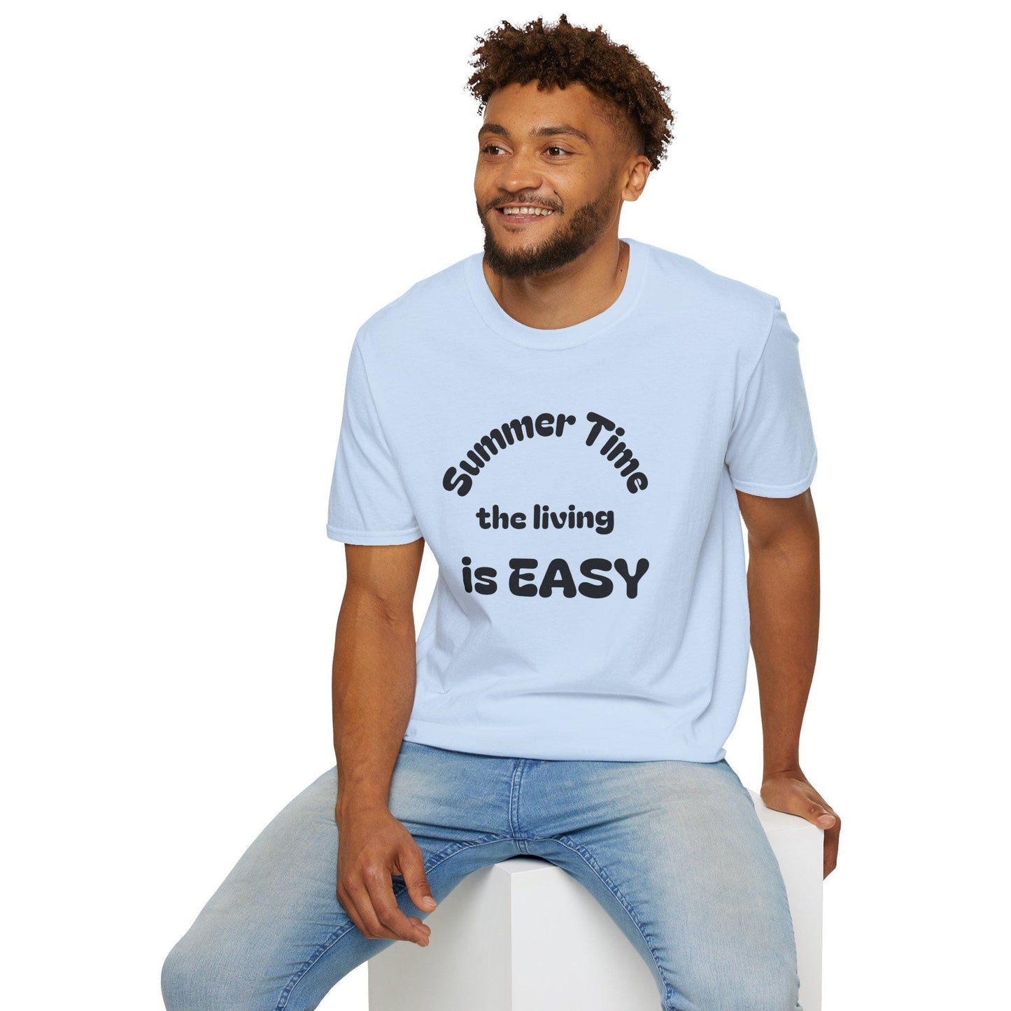 Summer Time Easy T-Shirt | Unisex Softstyle Tee for Relaxed Vibes, Perfect for Vacations, Parties, Gifts, Casual Wear