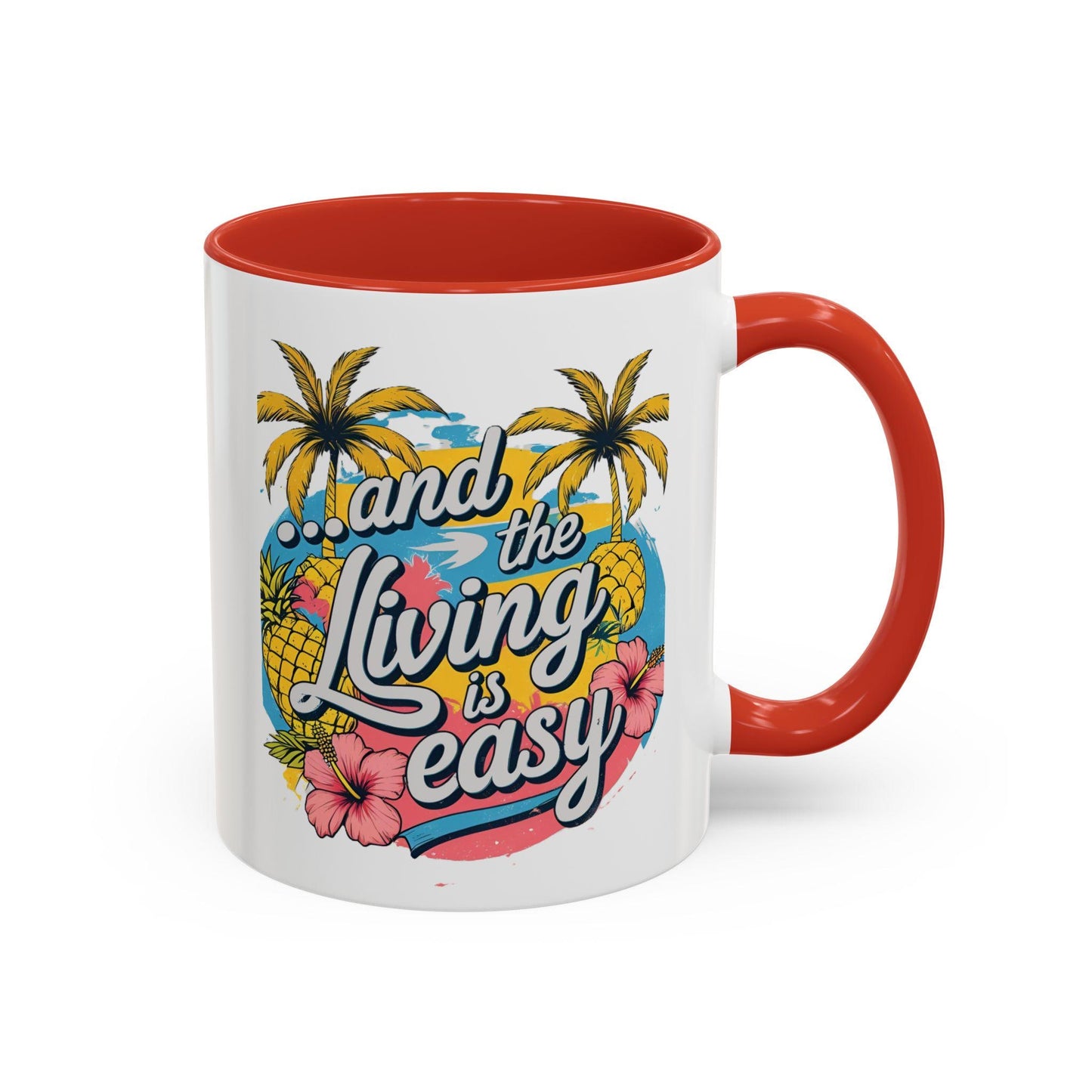 Tropical Coffee Mug with Fun Tropical Design, Perfect for Summer, Gifts for Coffee Lovers, Vacation Vibes, Relaxation
