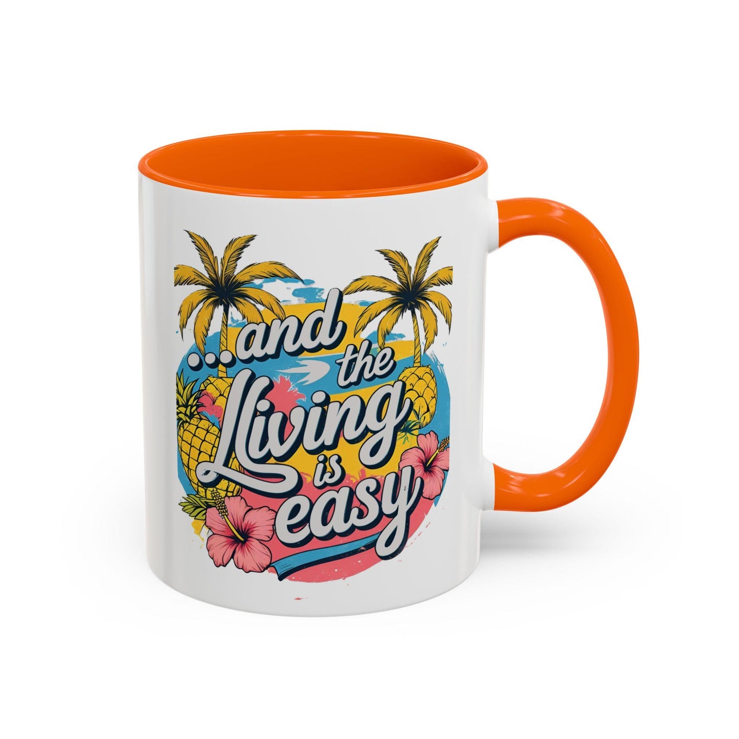 Tropical Coffee Mug with Fun Tropical Design, Perfect for Summer, Gifts for Coffee Lovers, Vacation Vibes, Relaxation