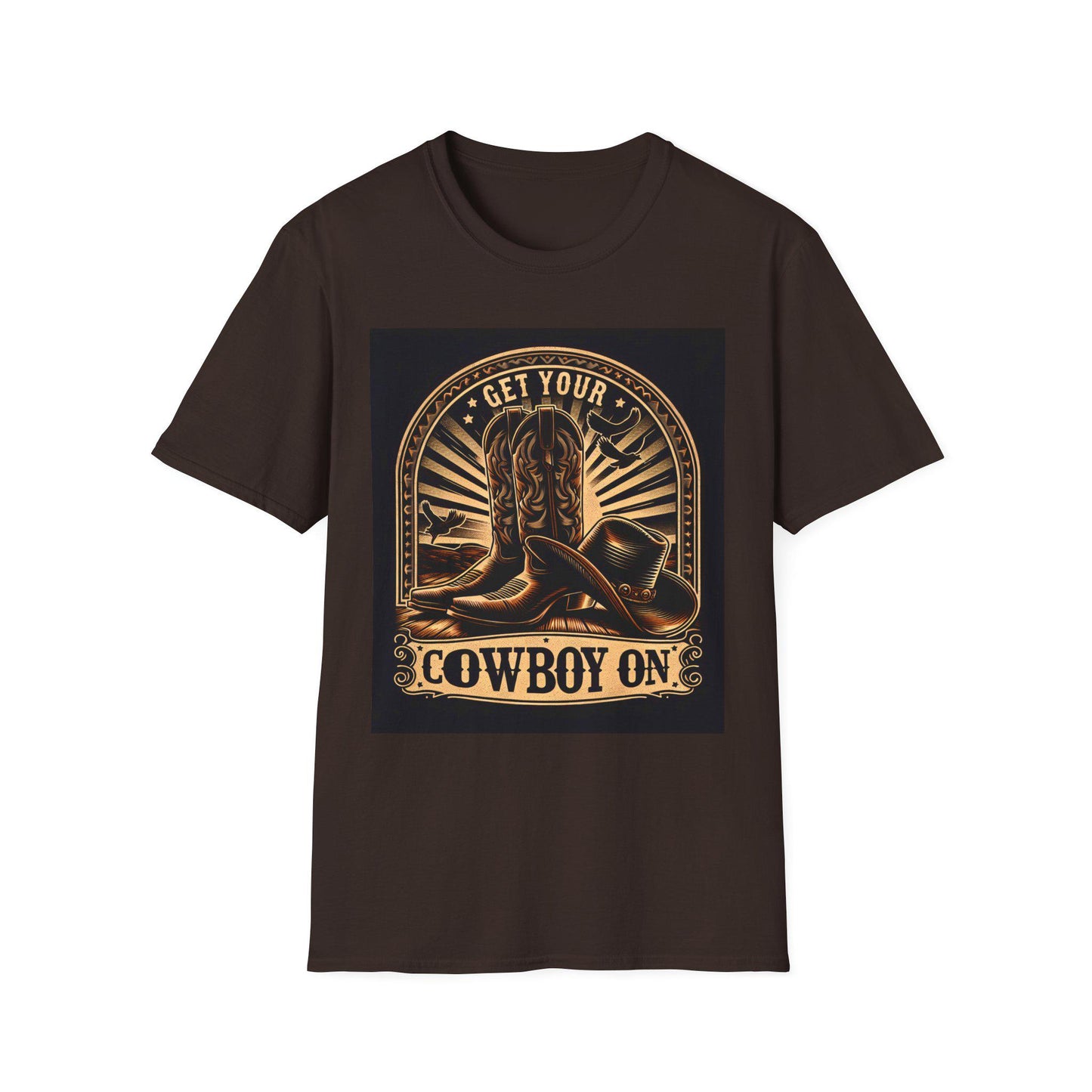 Get Your Cowboy On T-Shirt, Country Western Tee, Unisex Graphic Tee, Rodeo Shirt, Gift for Cowgirls & Cowboys