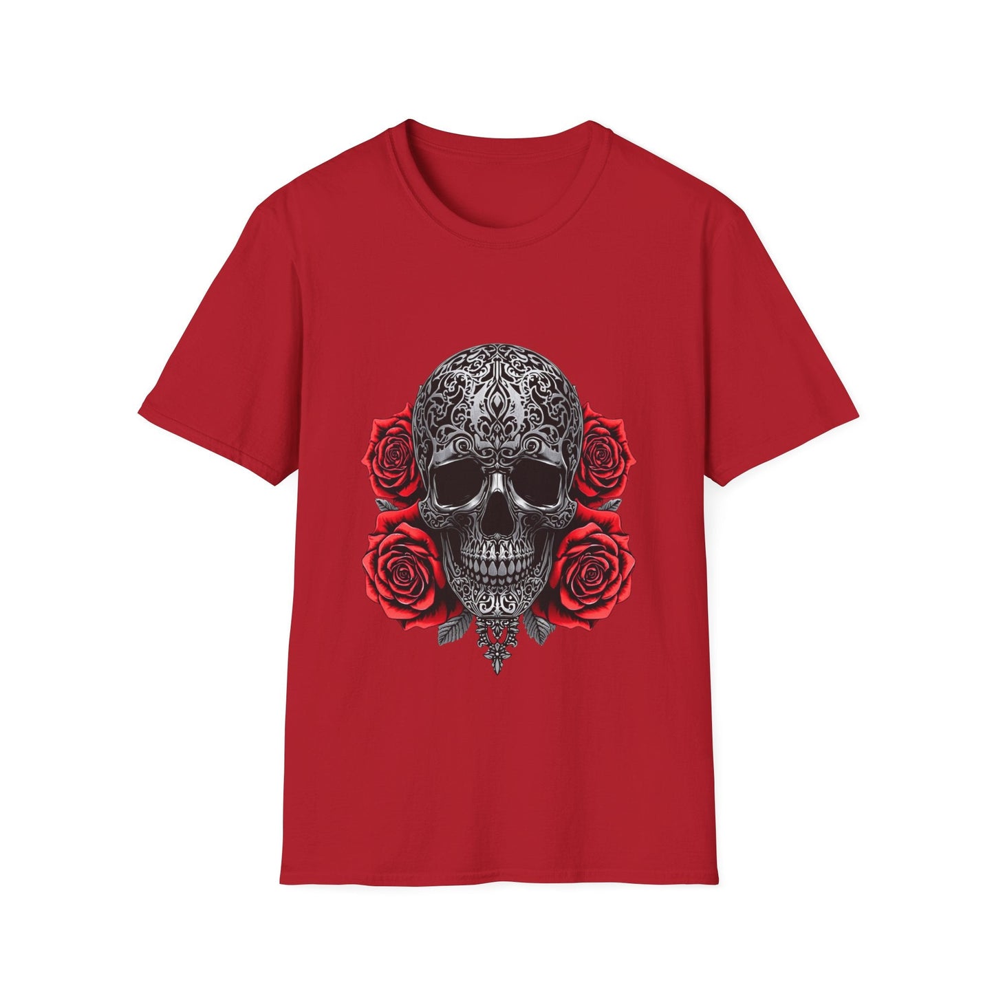 Iron Skull & Red Roses Tattoo Inspired Tee - SJM Print Store