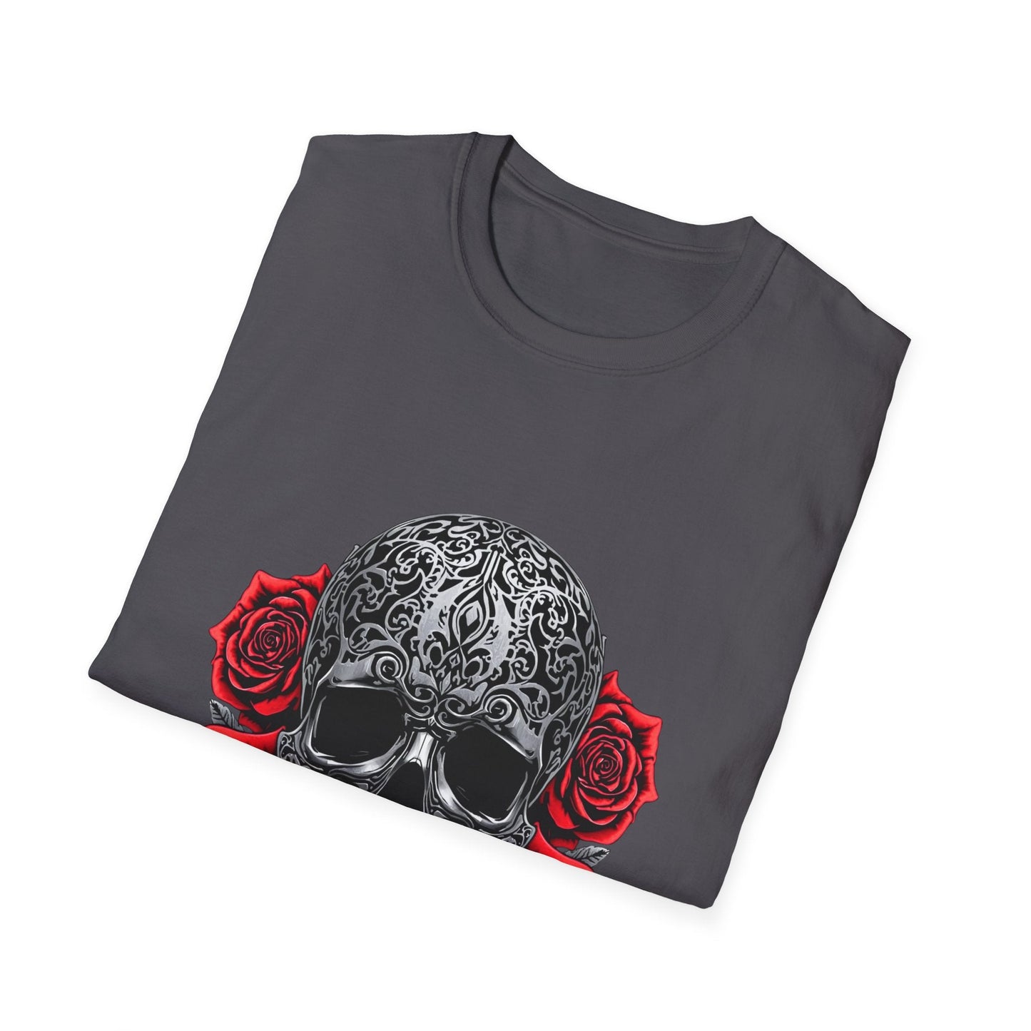 Iron Skull & Red Roses Tattoo Inspired Tee - SJM Print Store