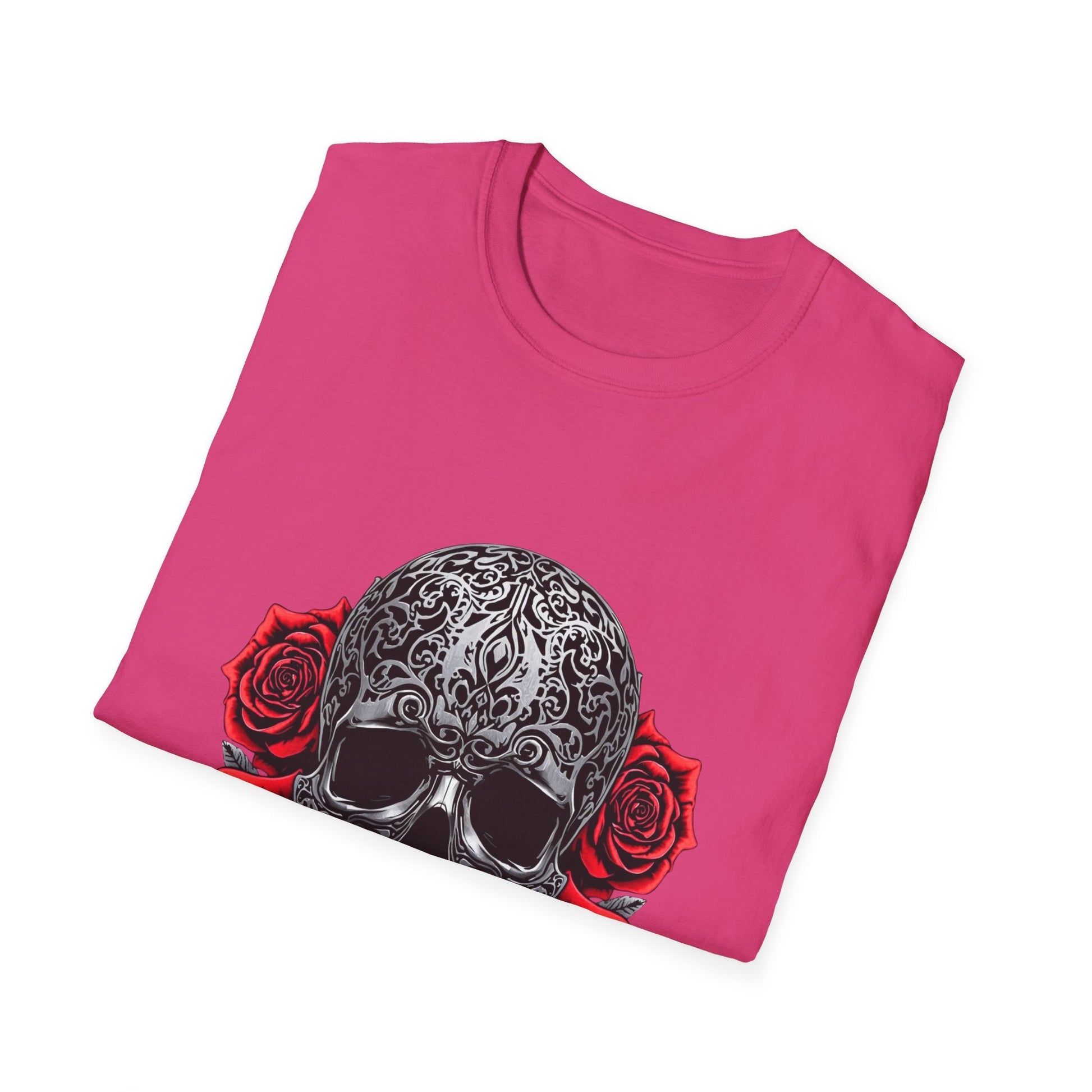 Iron Skull & Red Roses Tattoo Inspired Tee - SJM Print Store
