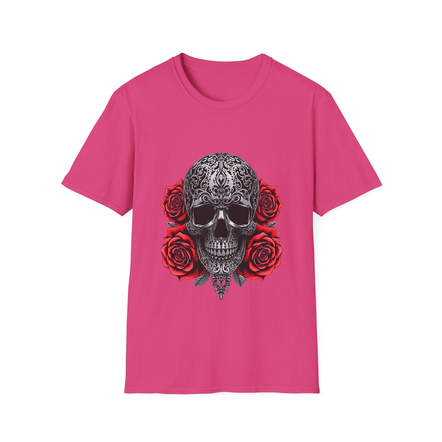 Iron Skull & Red Roses Tattoo Inspired Tee - SJM Print Store