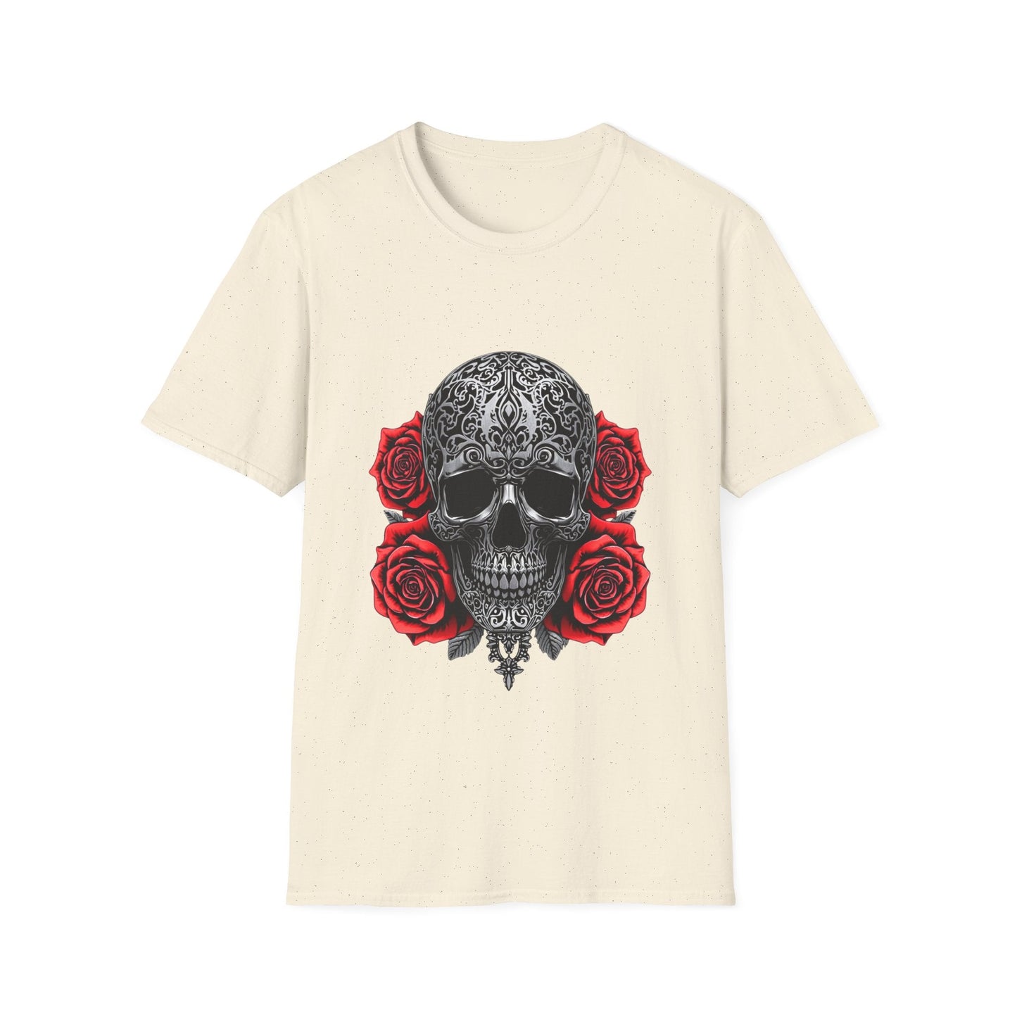 Iron Skull & Red Roses Tattoo Inspired Tee - SJM Print Store