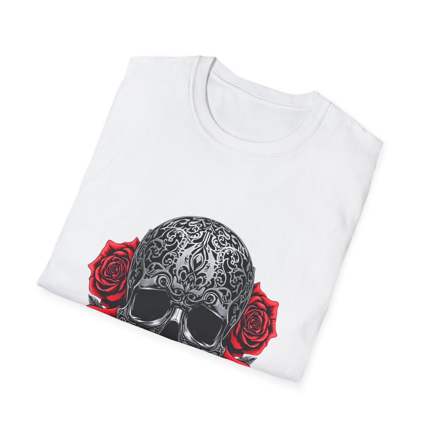 Iron Skull & Red Roses Tattoo Inspired Tee - SJM Print Store
