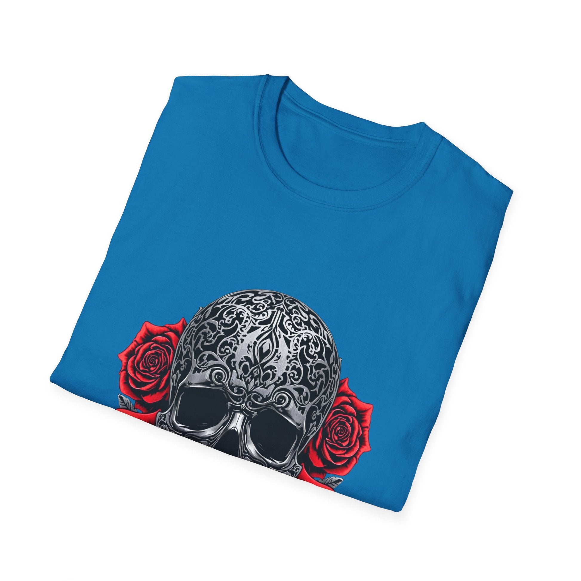Iron Skull & Red Roses Tattoo Inspired Tee - SJM Print Store