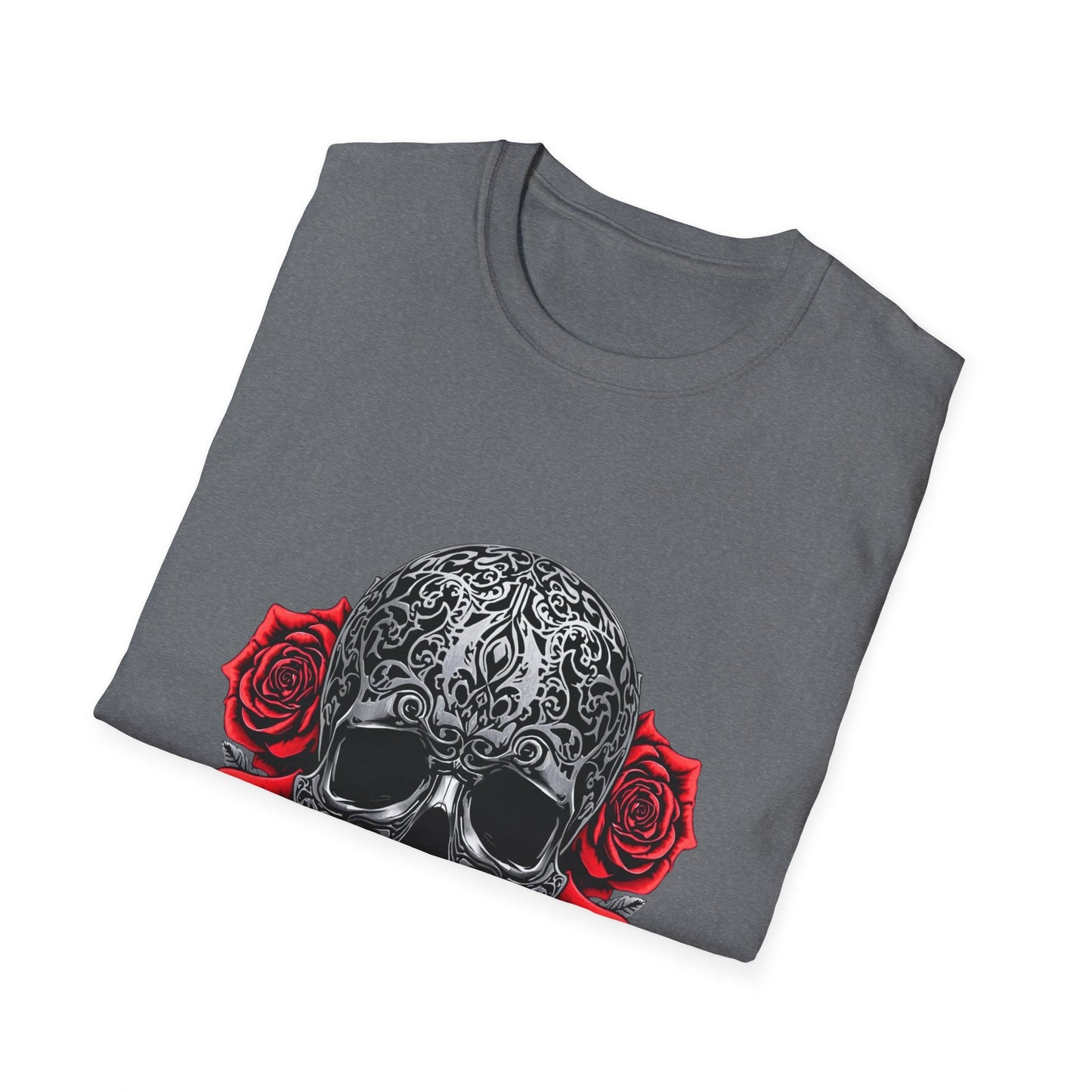 Iron Skull & Red Roses Tattoo Inspired Tee - SJM Print Store