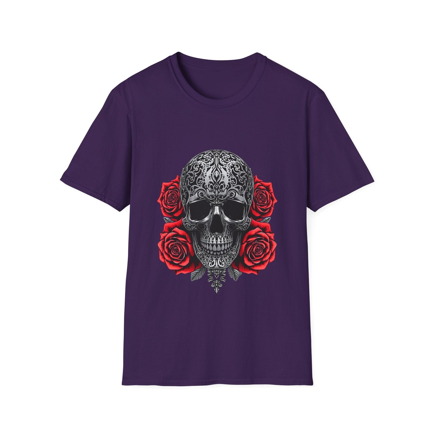 Iron Skull & Red Roses Tattoo Inspired Tee - SJM Print Store