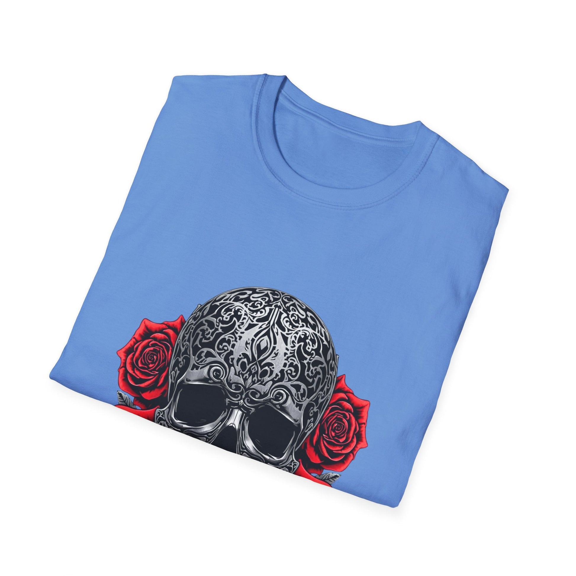 Iron Skull & Red Roses Tattoo Inspired Tee - SJM Print Store