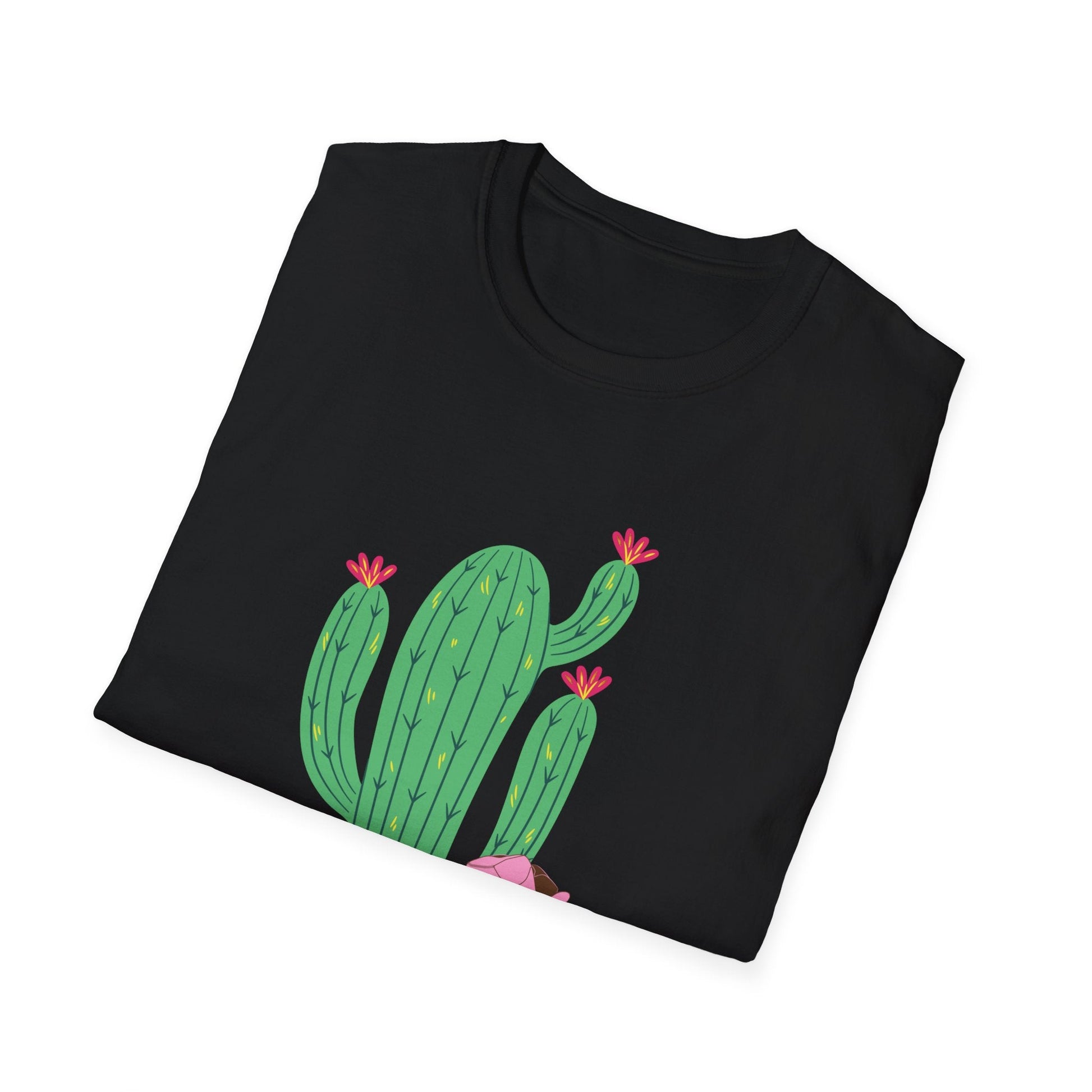 Just a Little Bit Country Cactus Unisex T-Shirt | Cute Cactus Design, Casual Wear, Gifts for Country Lovers, Southern Style Tee - SJM Print Store