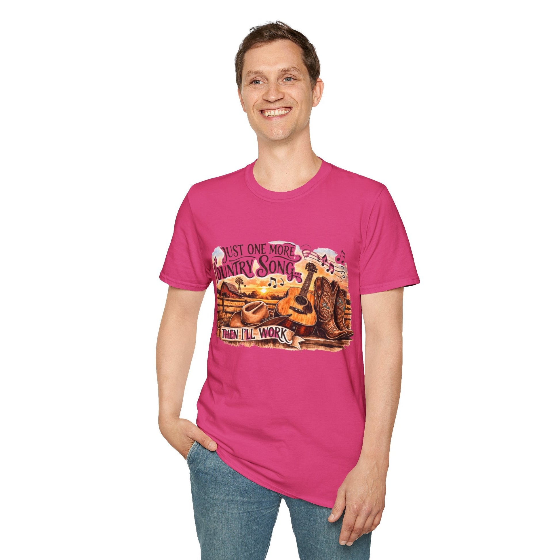 Just One More Country Song Guitar & Boots T-Shirt - SJM Print Store