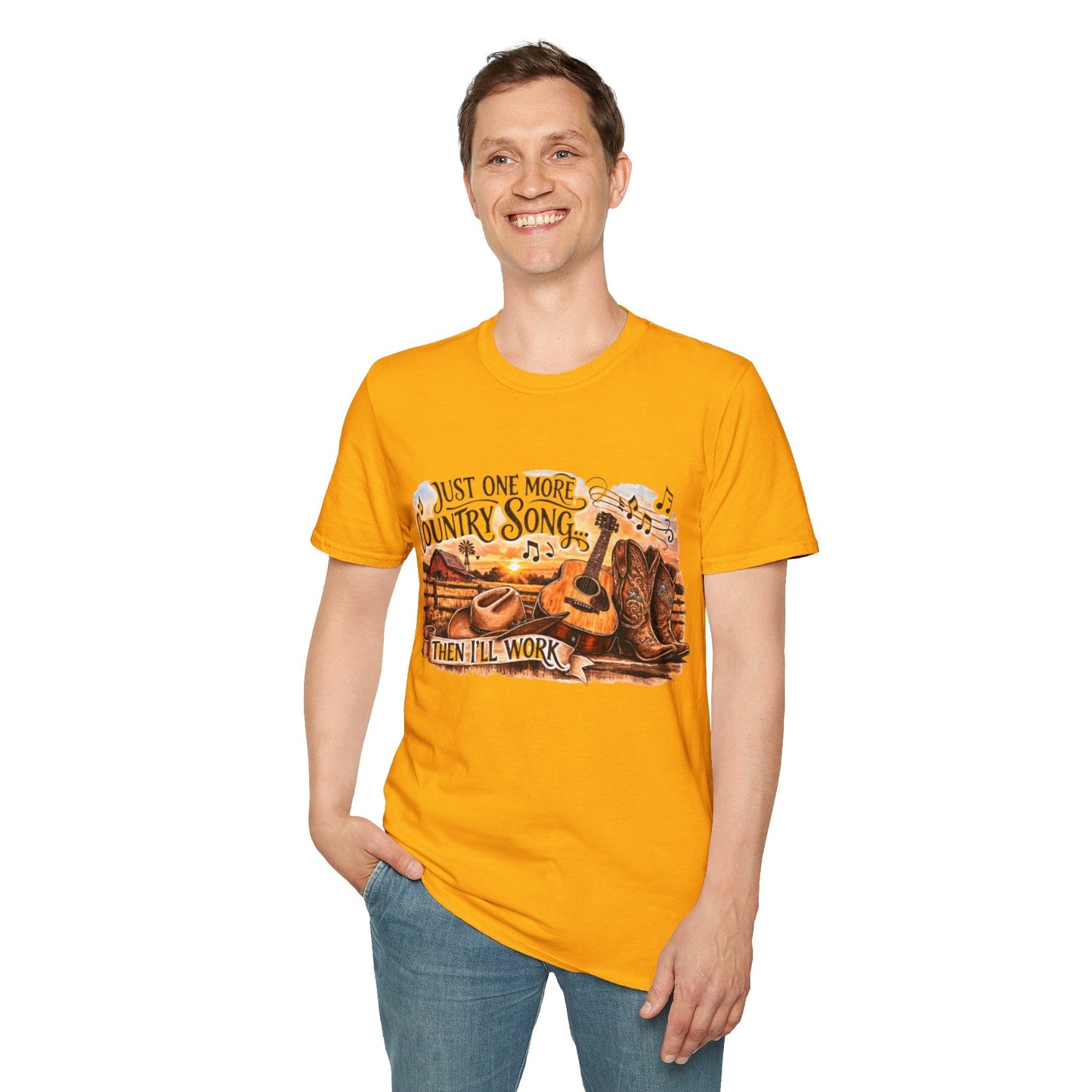 Just One More Country Song Guitar & Boots T-Shirt - SJM Print Store