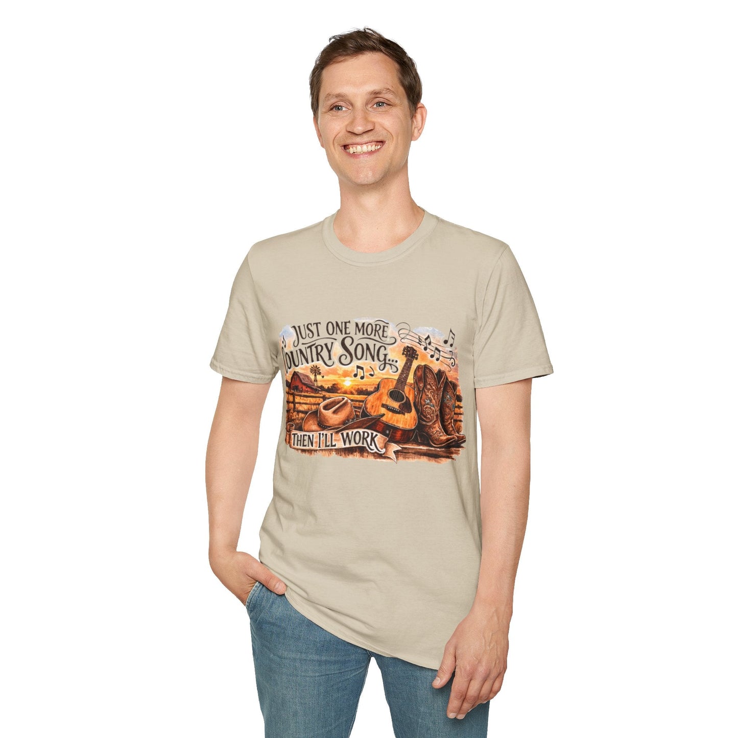 Just One More Country Song Guitar & Boots T-Shirt - SJM Print Store