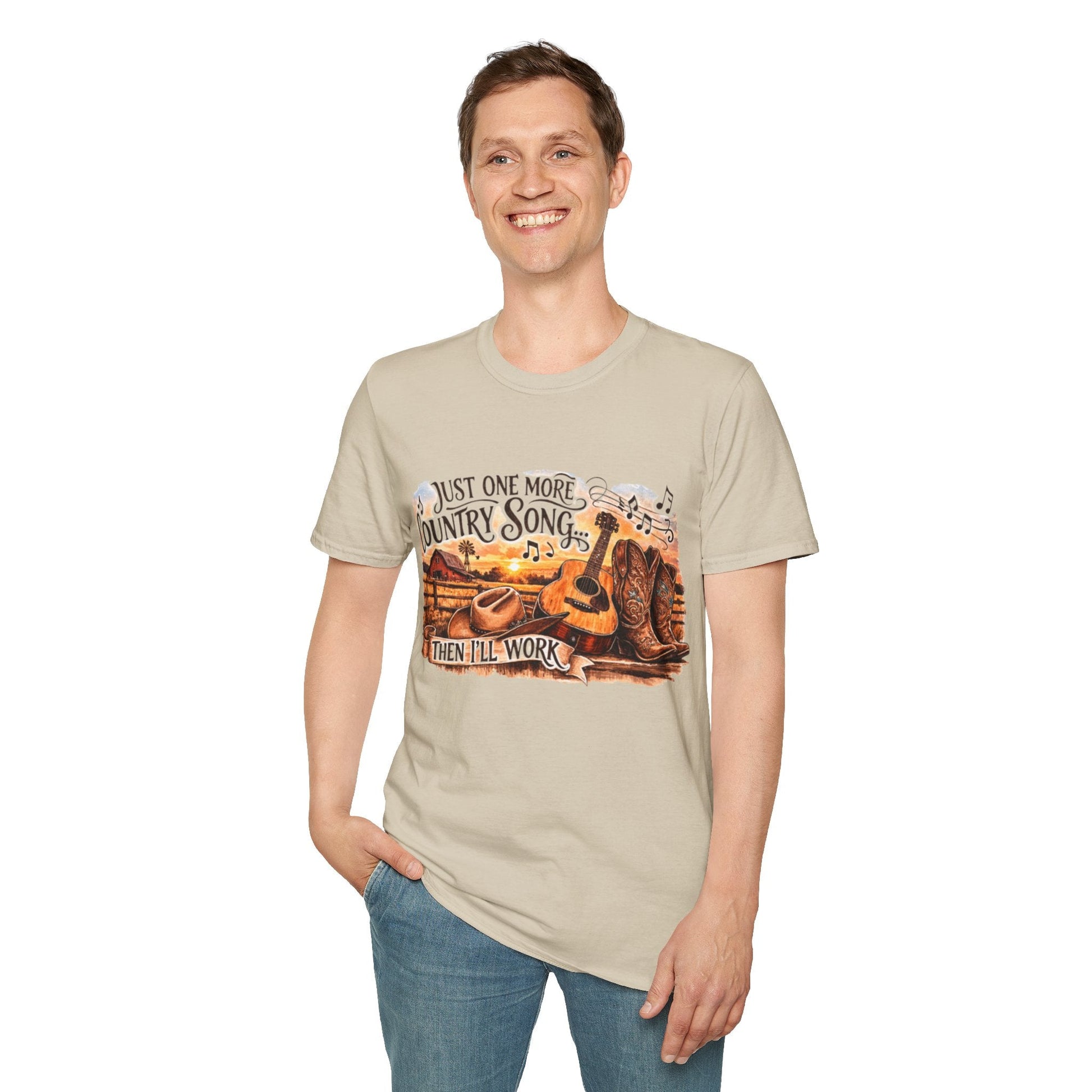 Just One More Country Song Guitar & Boots T-Shirt - SJM Print Store