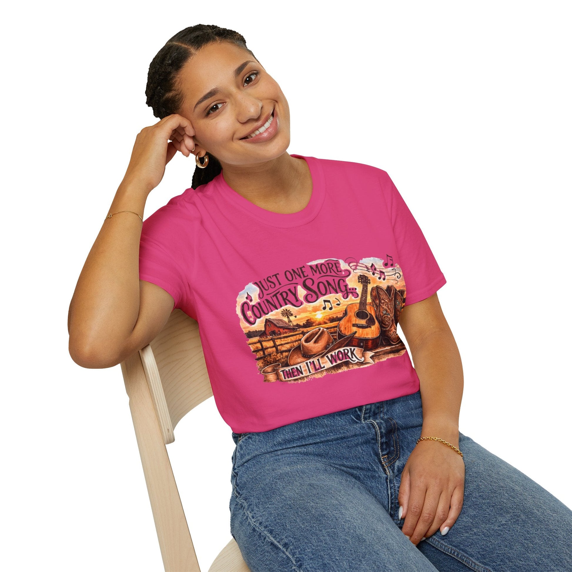 Just One More Country Song Guitar & Boots T-Shirt - SJM Print Store