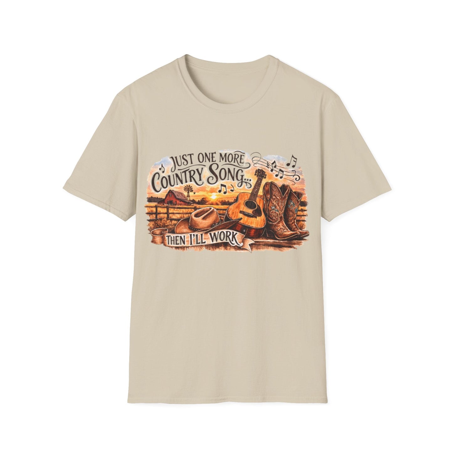 Just One More Country Song Guitar & Boots T-Shirt - SJM Print Store