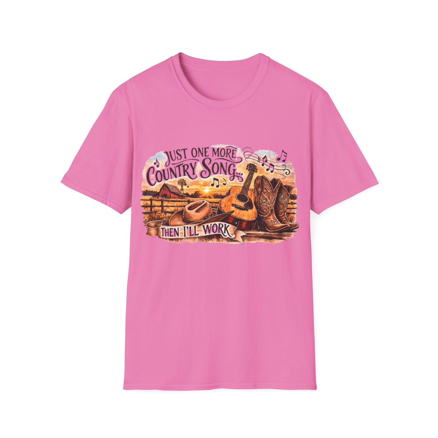 Just One More Country Song Guitar & Boots T-Shirt - SJM Print Store