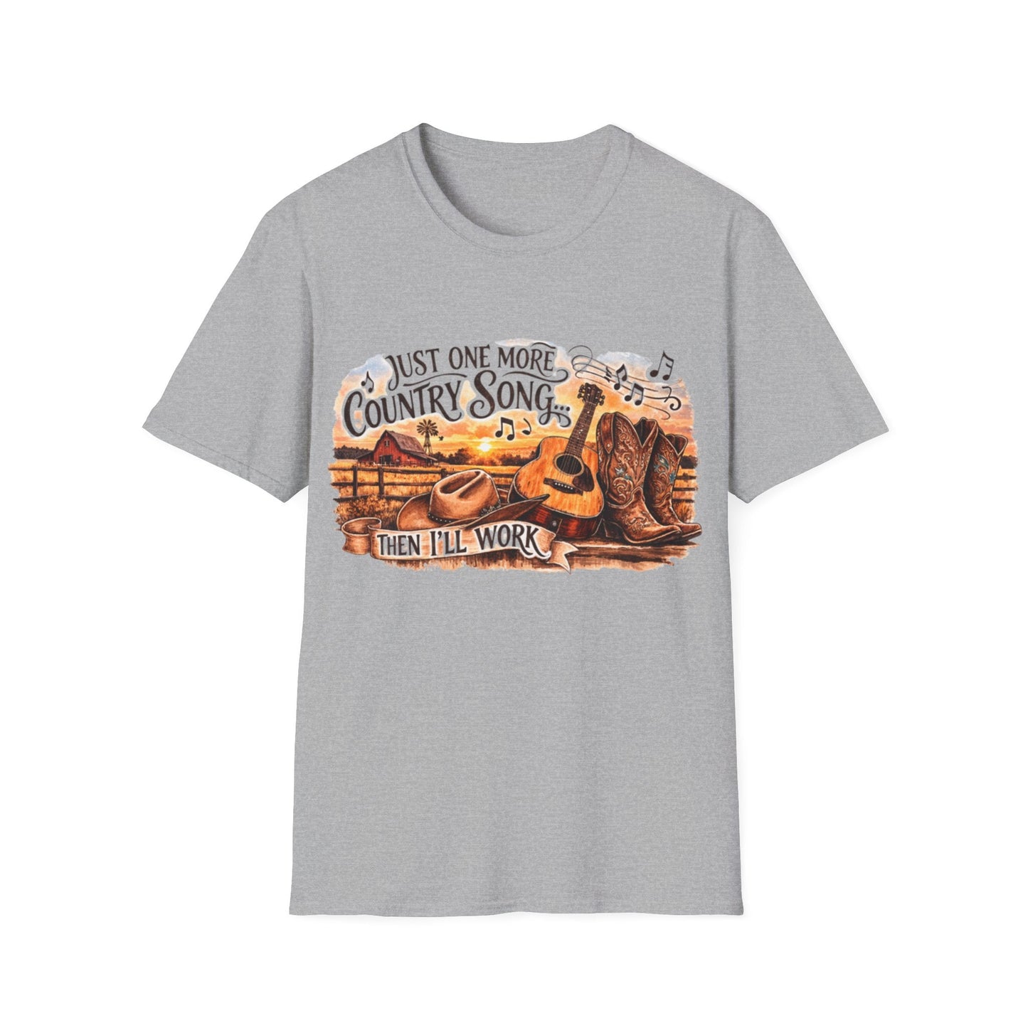 Just One More Country Song Guitar & Boots T-Shirt - SJM Print Store