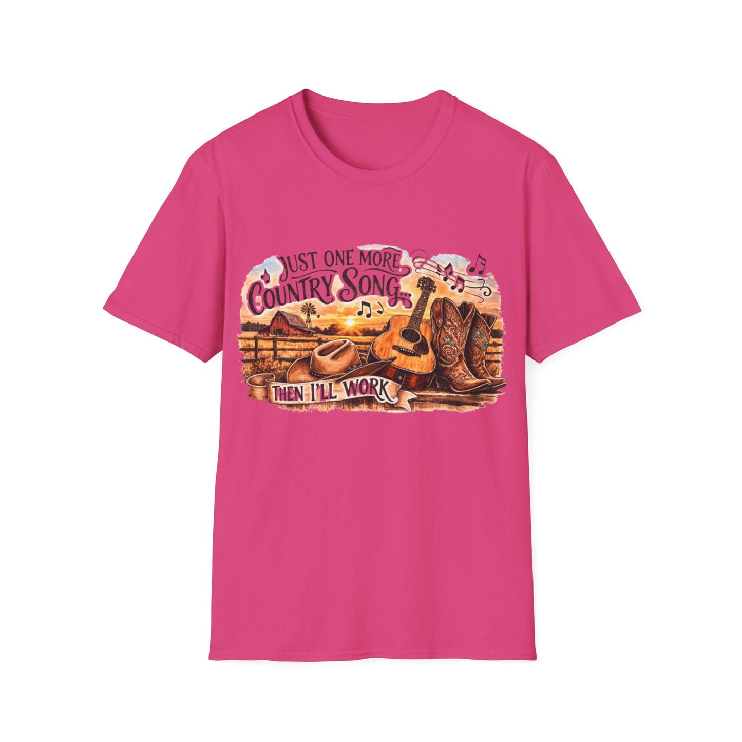 Just One More Country Song Guitar & Boots T-Shirt - SJM Print Store