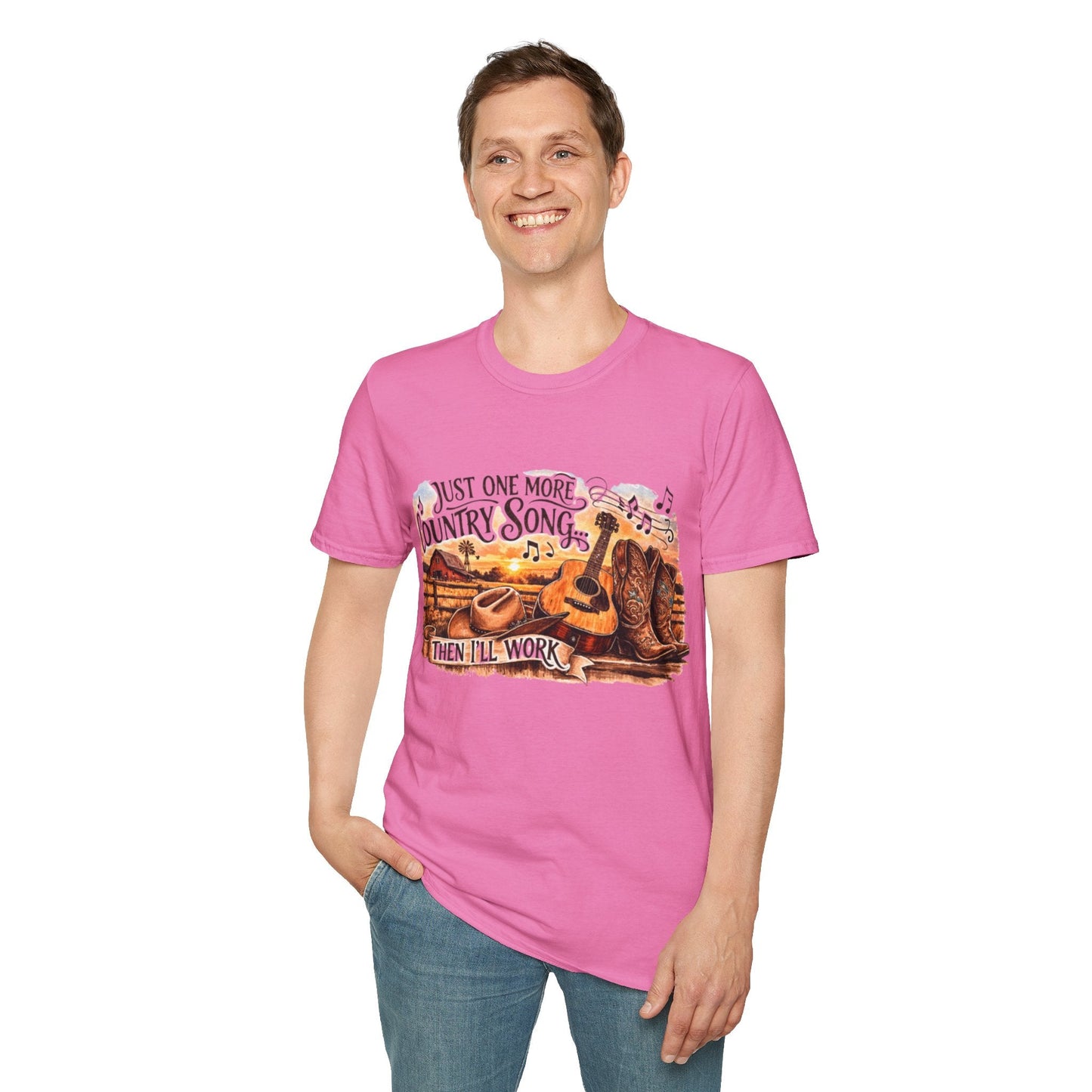 Just One More Country Song Guitar & Boots T-Shirt - SJM Print Store