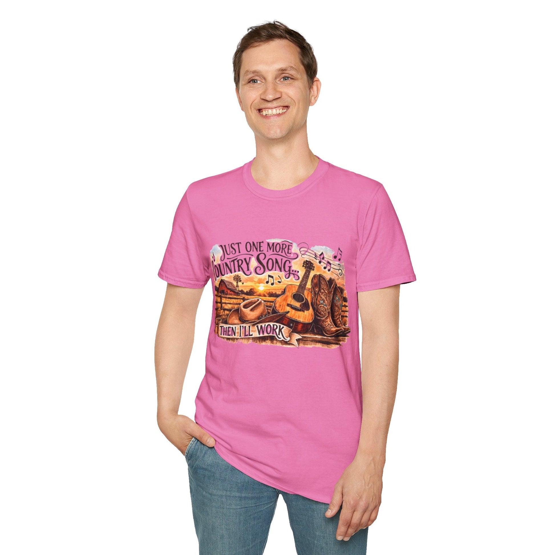 Just One More Country Song Guitar & Boots T-Shirt - SJM Print Store