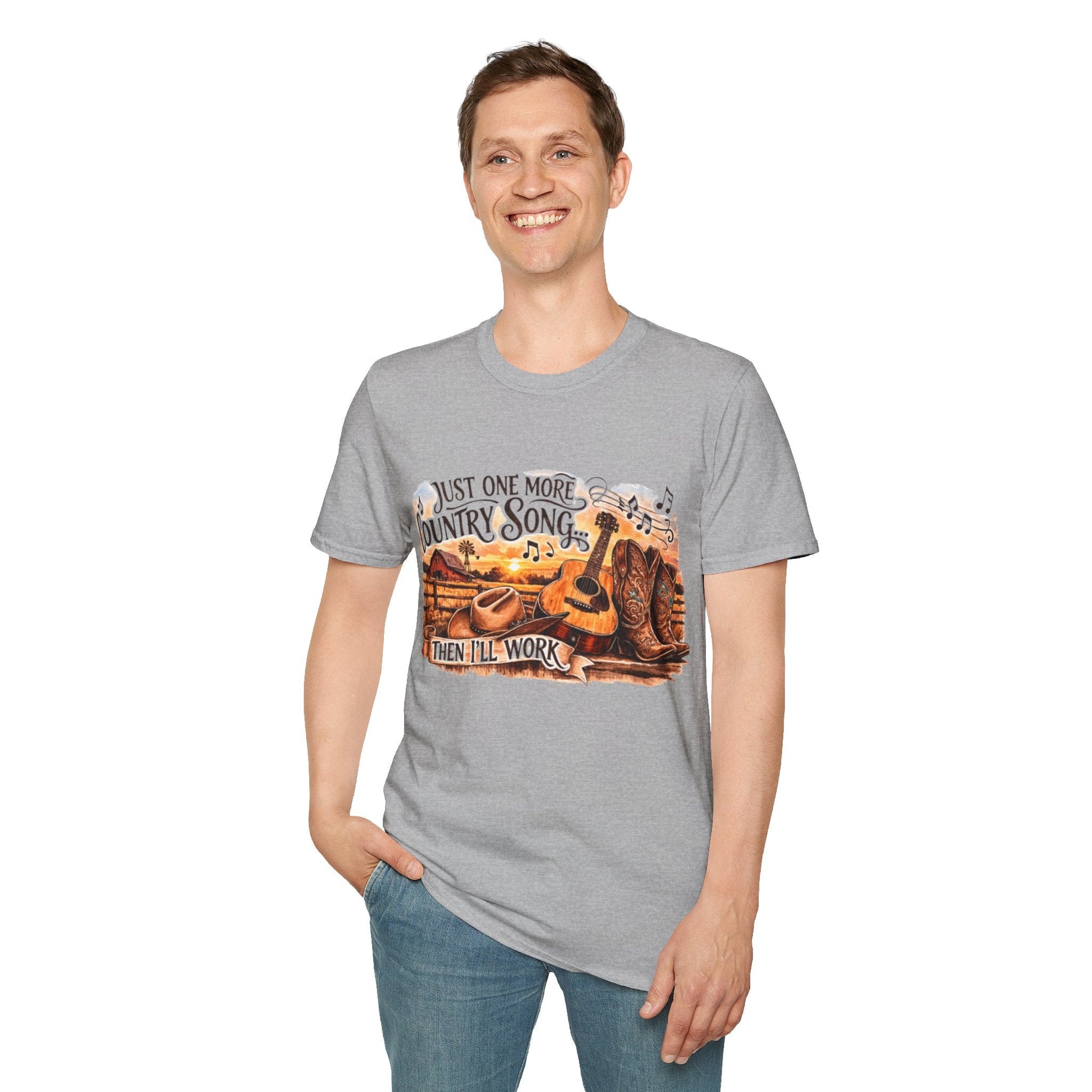 Just One More Country Song Guitar & Boots T-Shirt - SJM Print Store