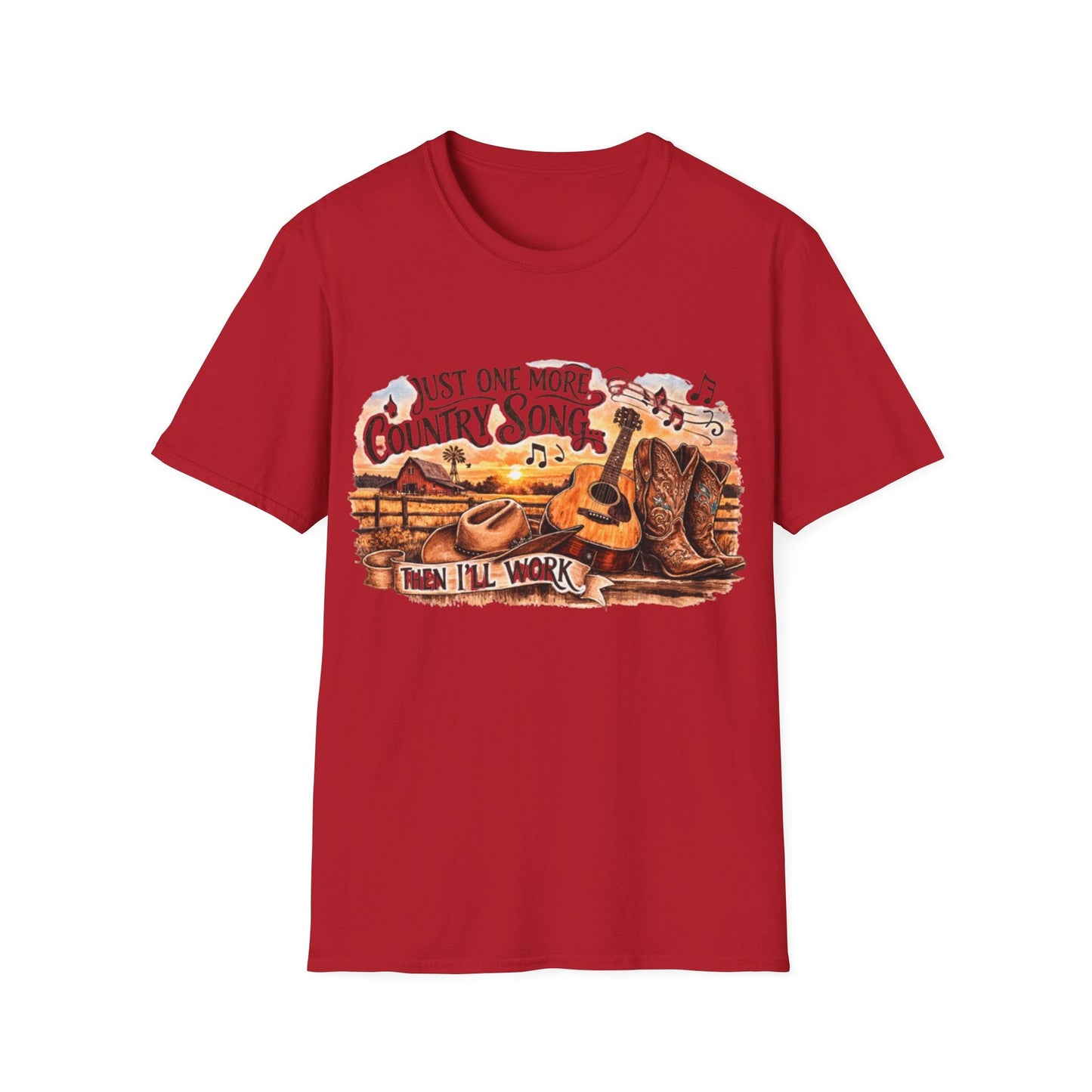 Just One More Country Song Guitar & Boots T-Shirt - SJM Print Store