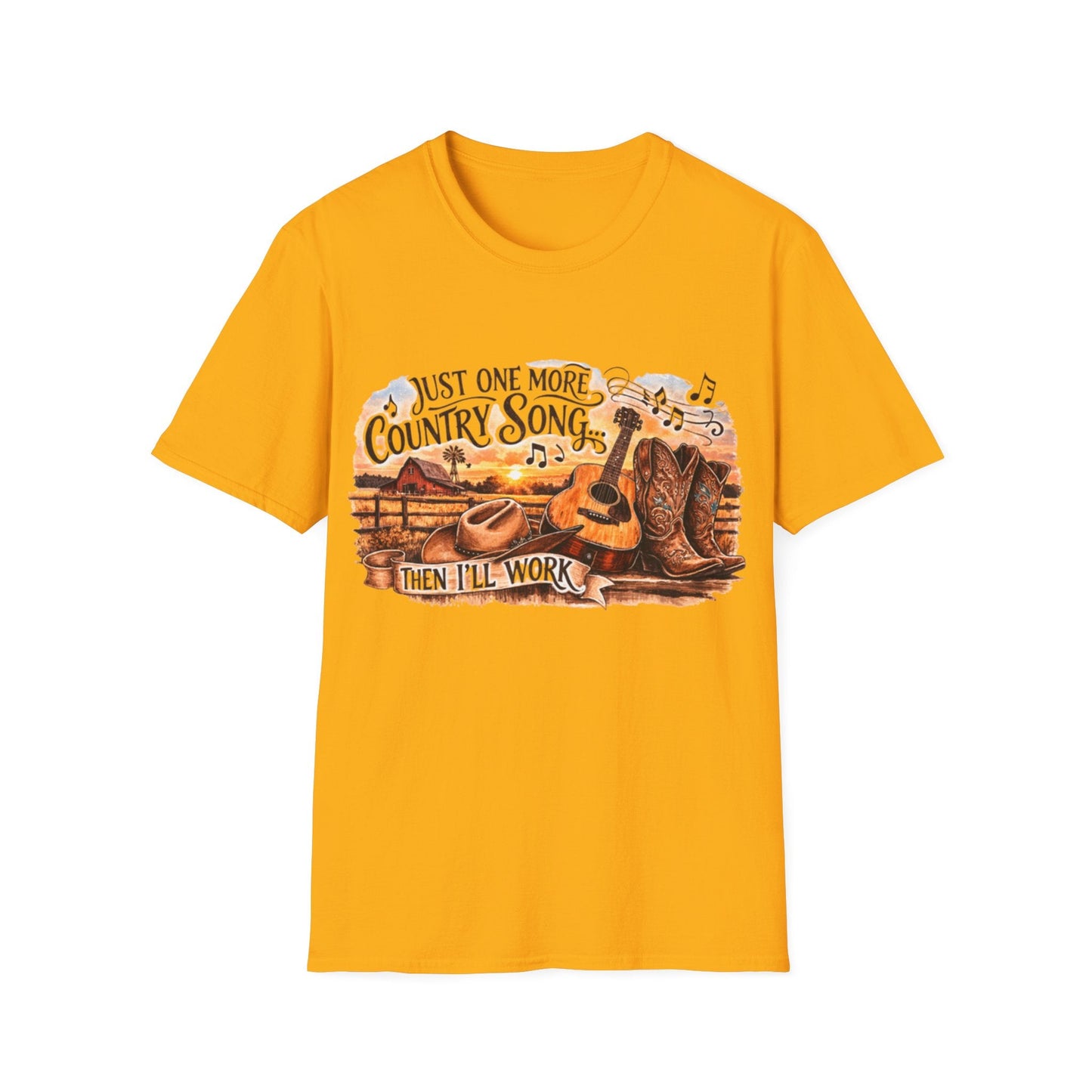 Just One More Country Song Guitar & Boots T-Shirt - SJM Print Store