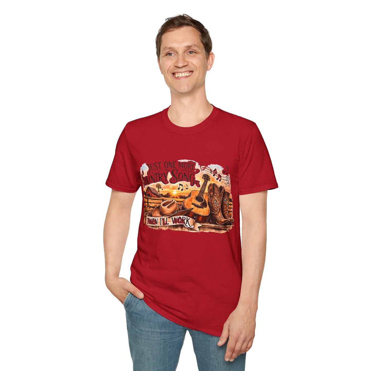 Just One More Country Song Guitar & Boots T-Shirt - SJM Print Store