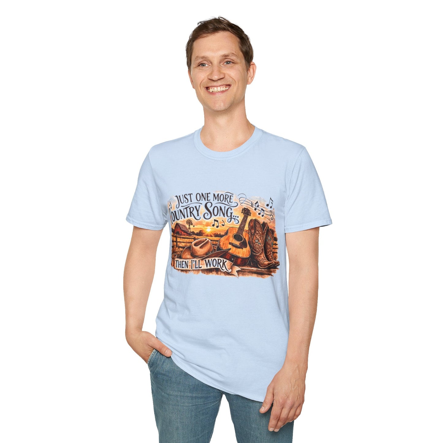 Just One More Country Song Guitar & Boots T-Shirt - SJM Print Store