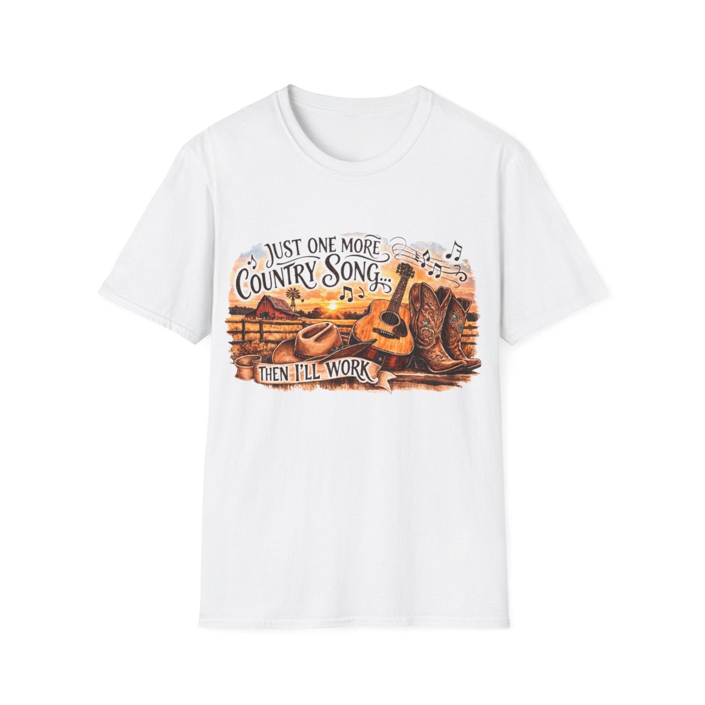 Just One More Country Song Guitar & Boots T-Shirt - SJM Print Store