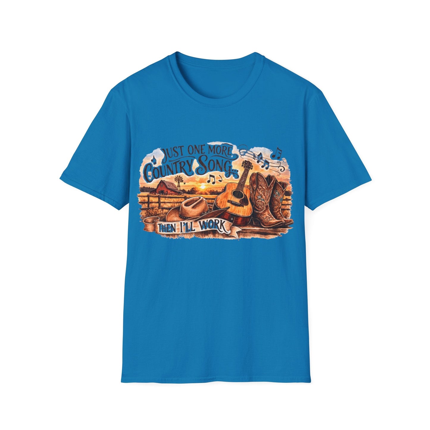 Just One More Country Song Guitar & Boots T-Shirt - SJM Print Store